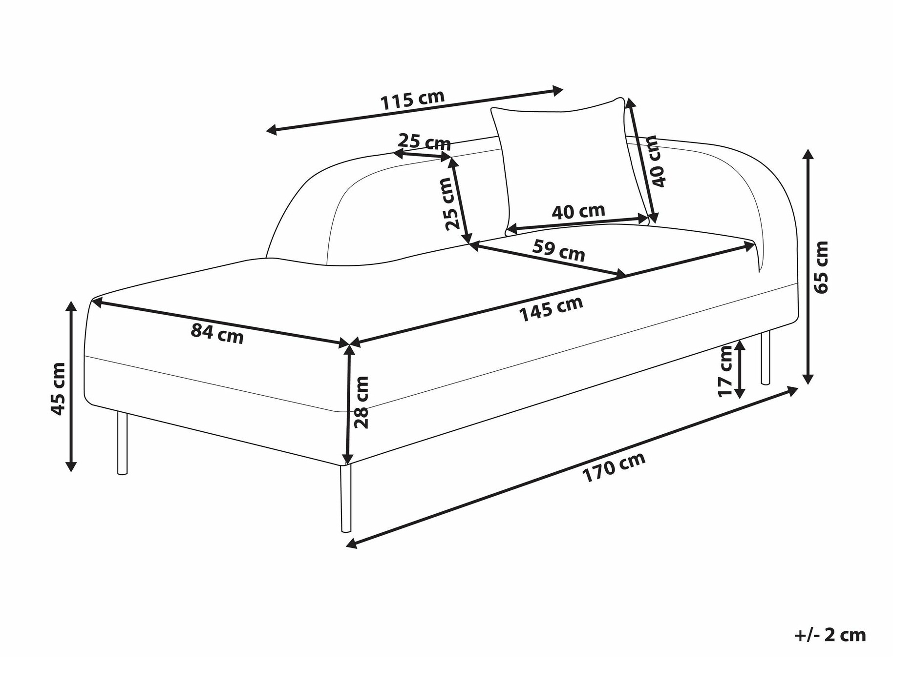 Ležaj Berwyn 1008 (Tamno narančasta)
