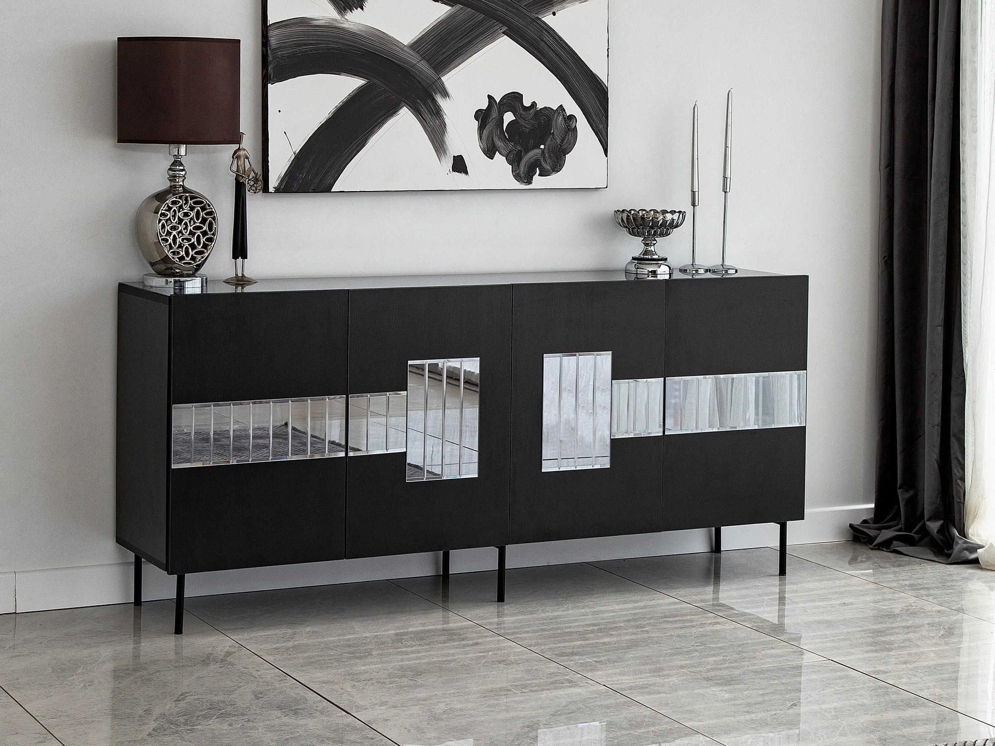 Ormarić Kailua 2202 (Crna + srebrna)