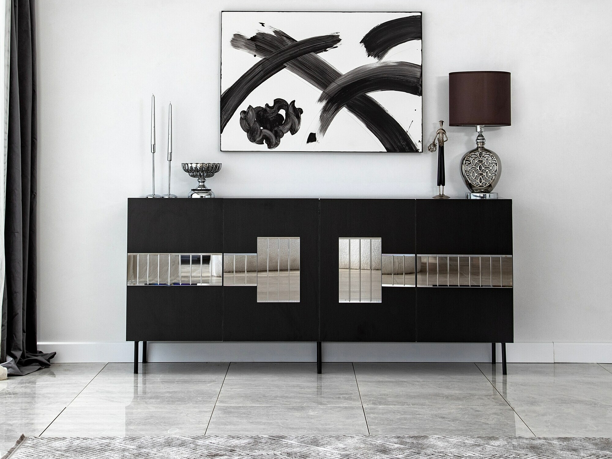 Ormarić Kailua 2202 (Crna + srebrna)