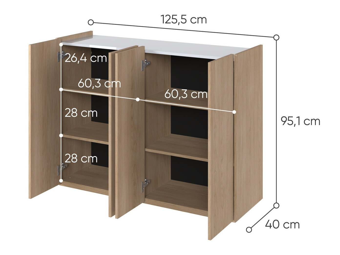 Ormarić Fresno 148 (Hrast)