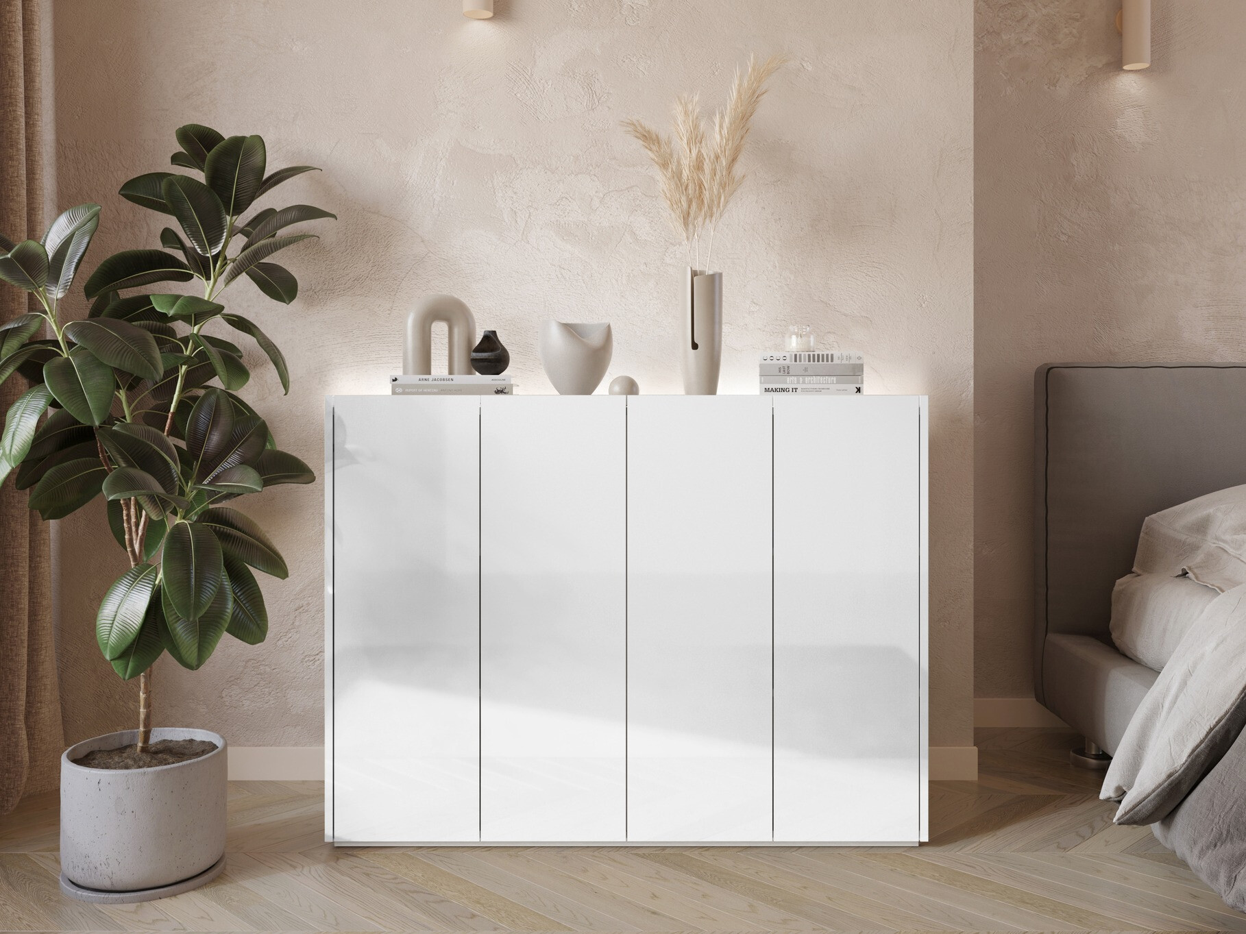 Ormarić Fresno 148 (Sjajno bijela)