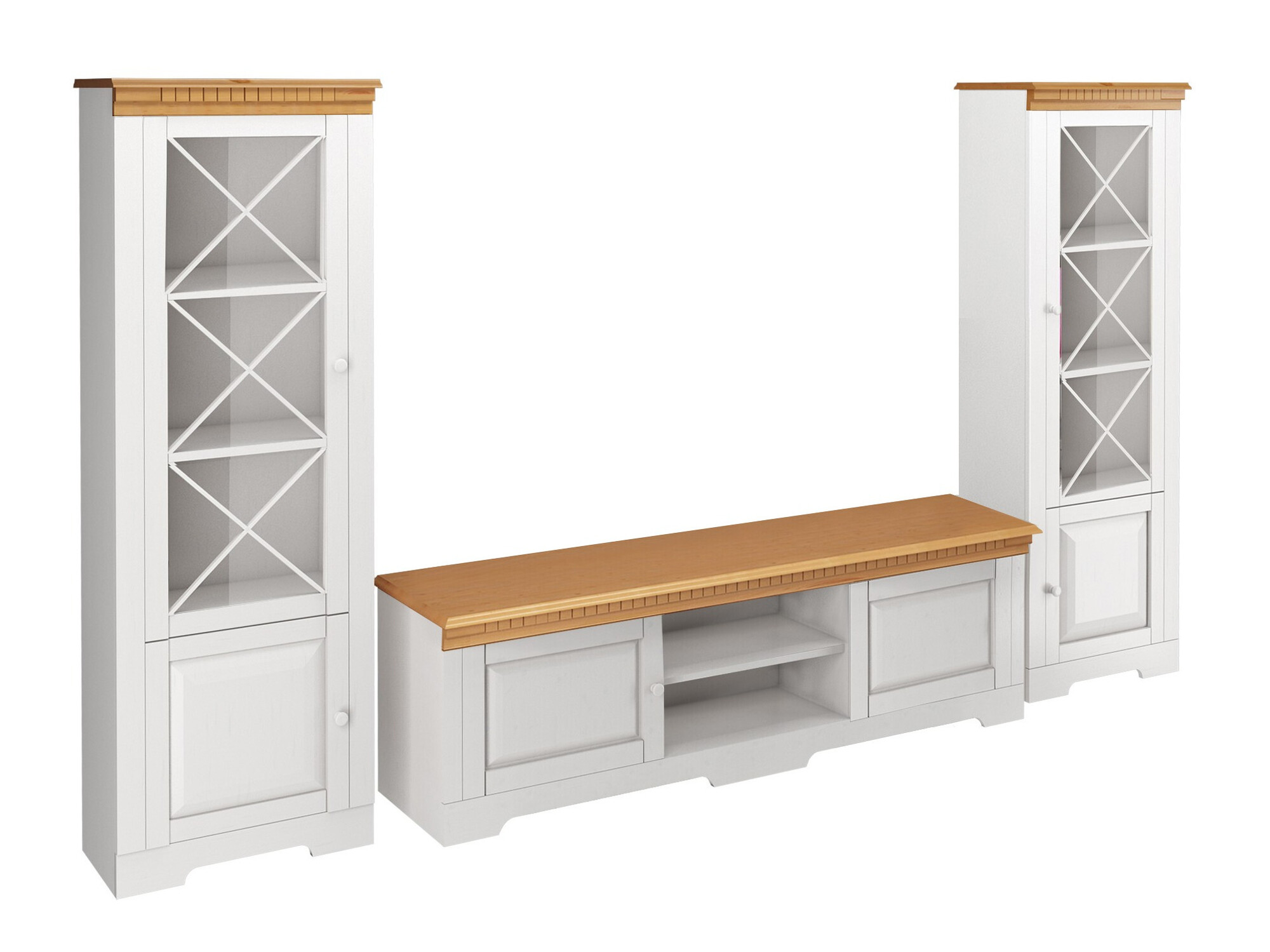 Set za dnevni boravak Cavfelo 112 (Bijela + Hrast u boji meda)