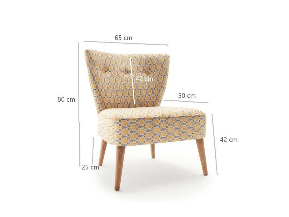 Fotelja Altadena 462 (Svijetlo žuta)