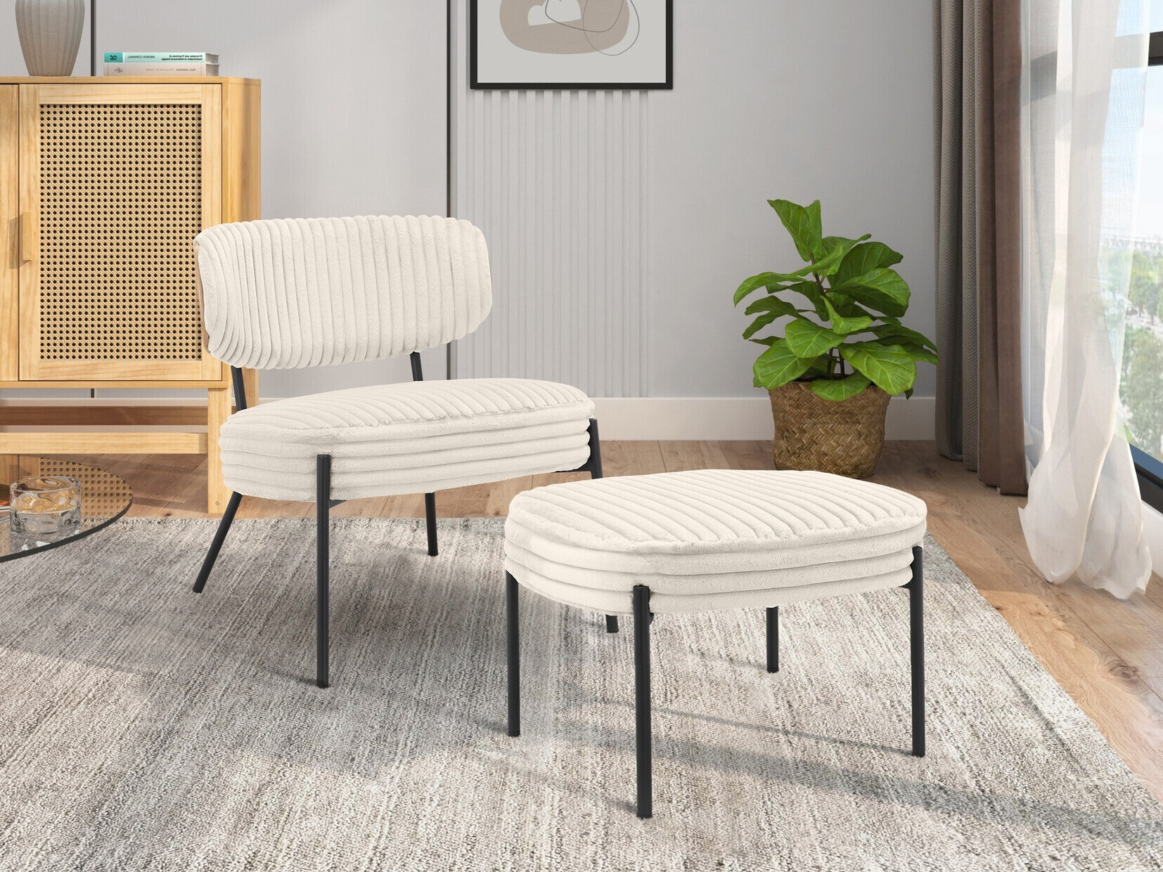 Fotelja Denton 1340 (Krem)