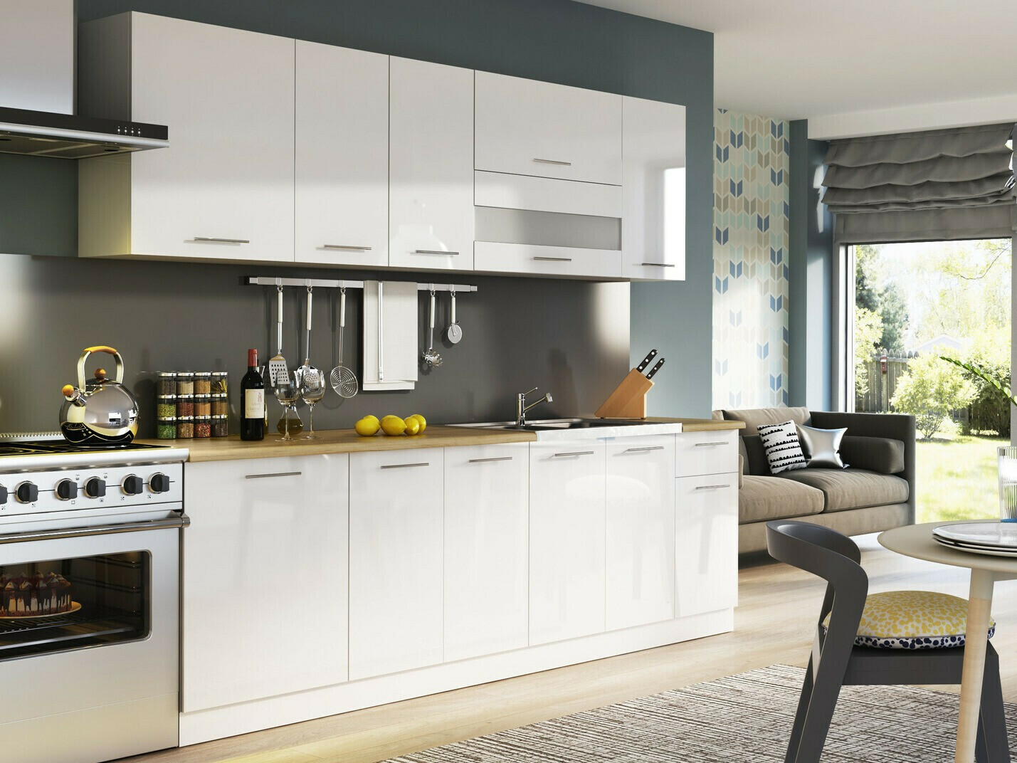 Modularan zidni ormarić Tiffa White 124