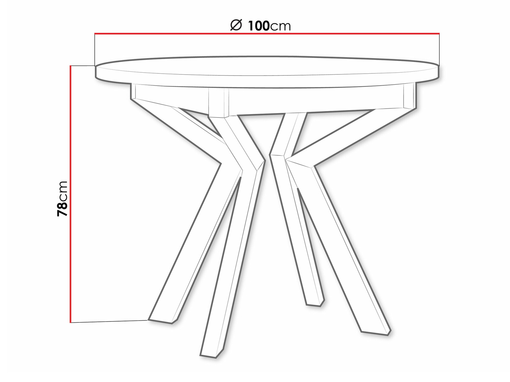 Stol Victorville 368 (Bijela + Crna)