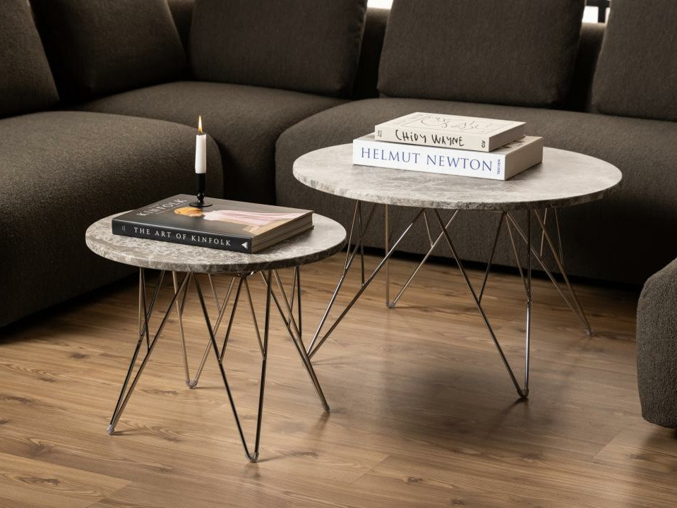 Stolić za kavu Norsica 820 (Siva + Srebro)