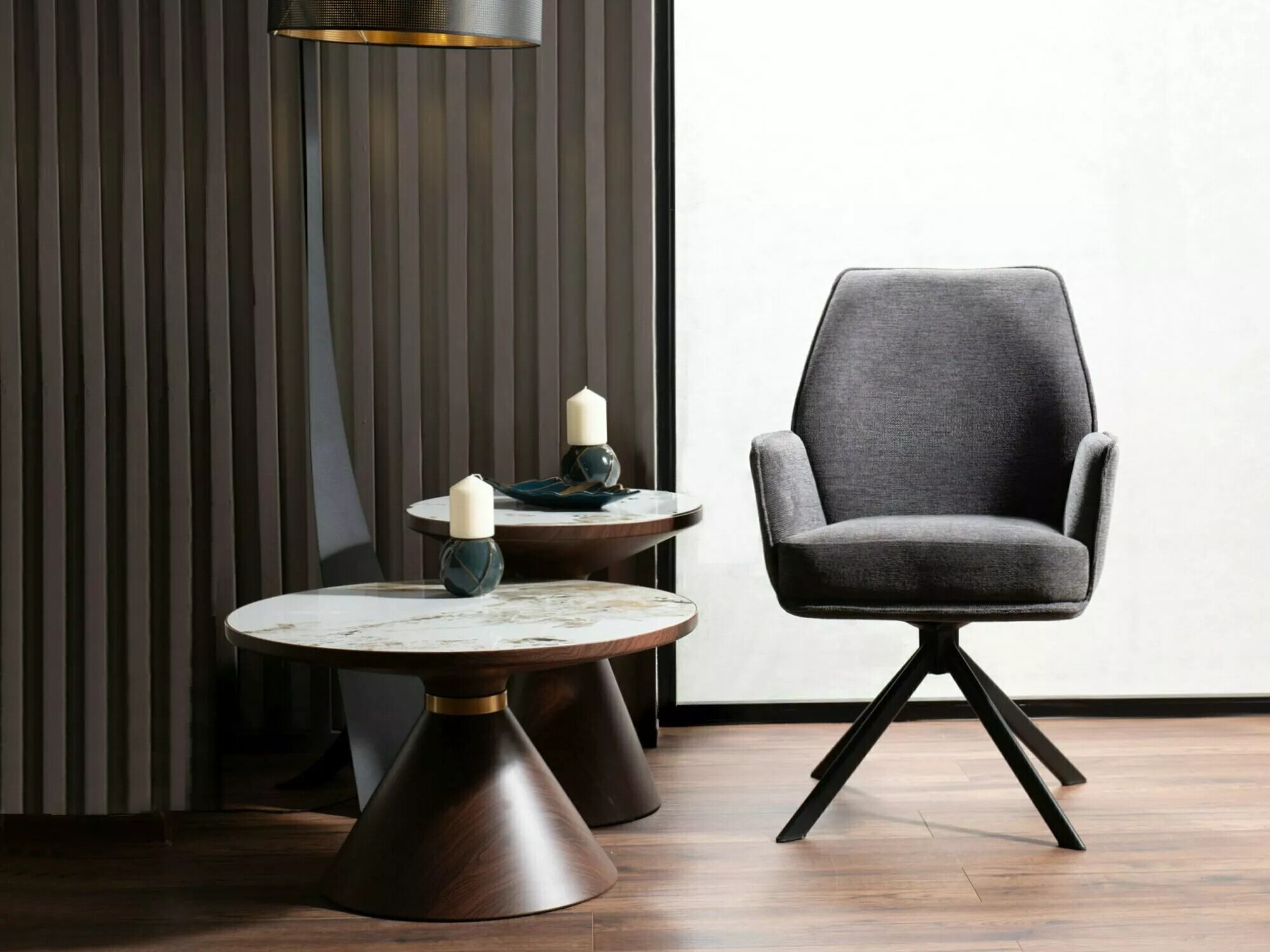 Stolica Detroit 423 (Tamno siva)