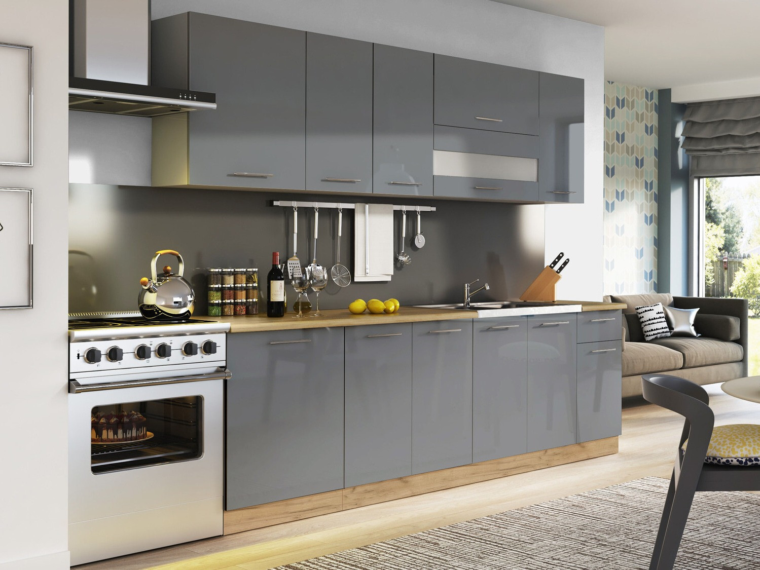 Modularni ormarić s vratima Tiffa Grey 143