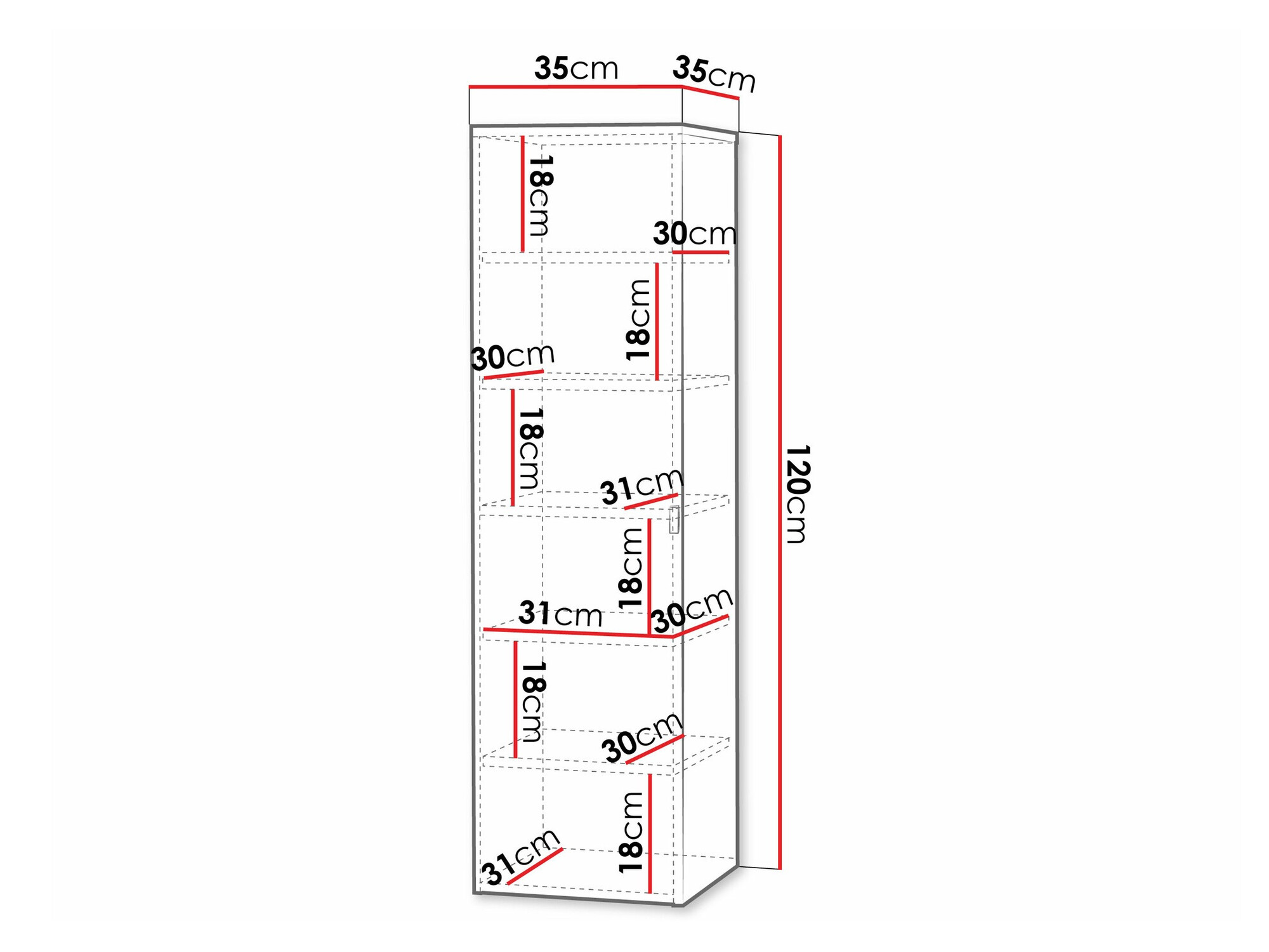 Zidni ormarić Natar (Bijela + Sjajno bijela)