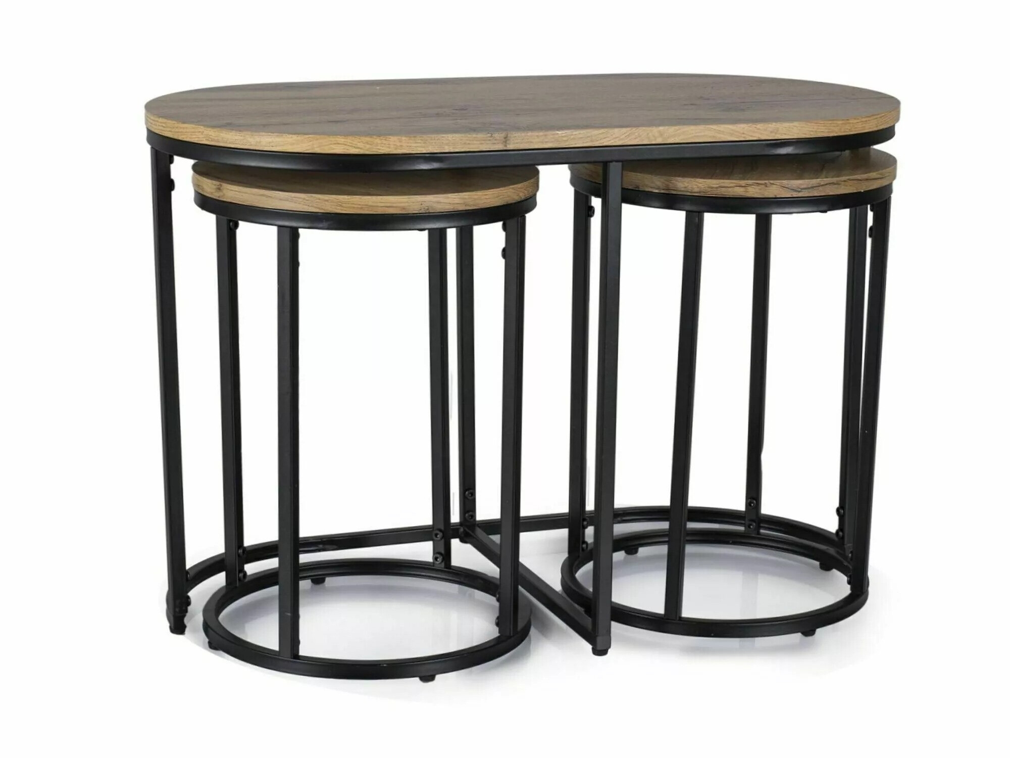 Set stolića za kavu Detroit 435 (Hrast Artisan)