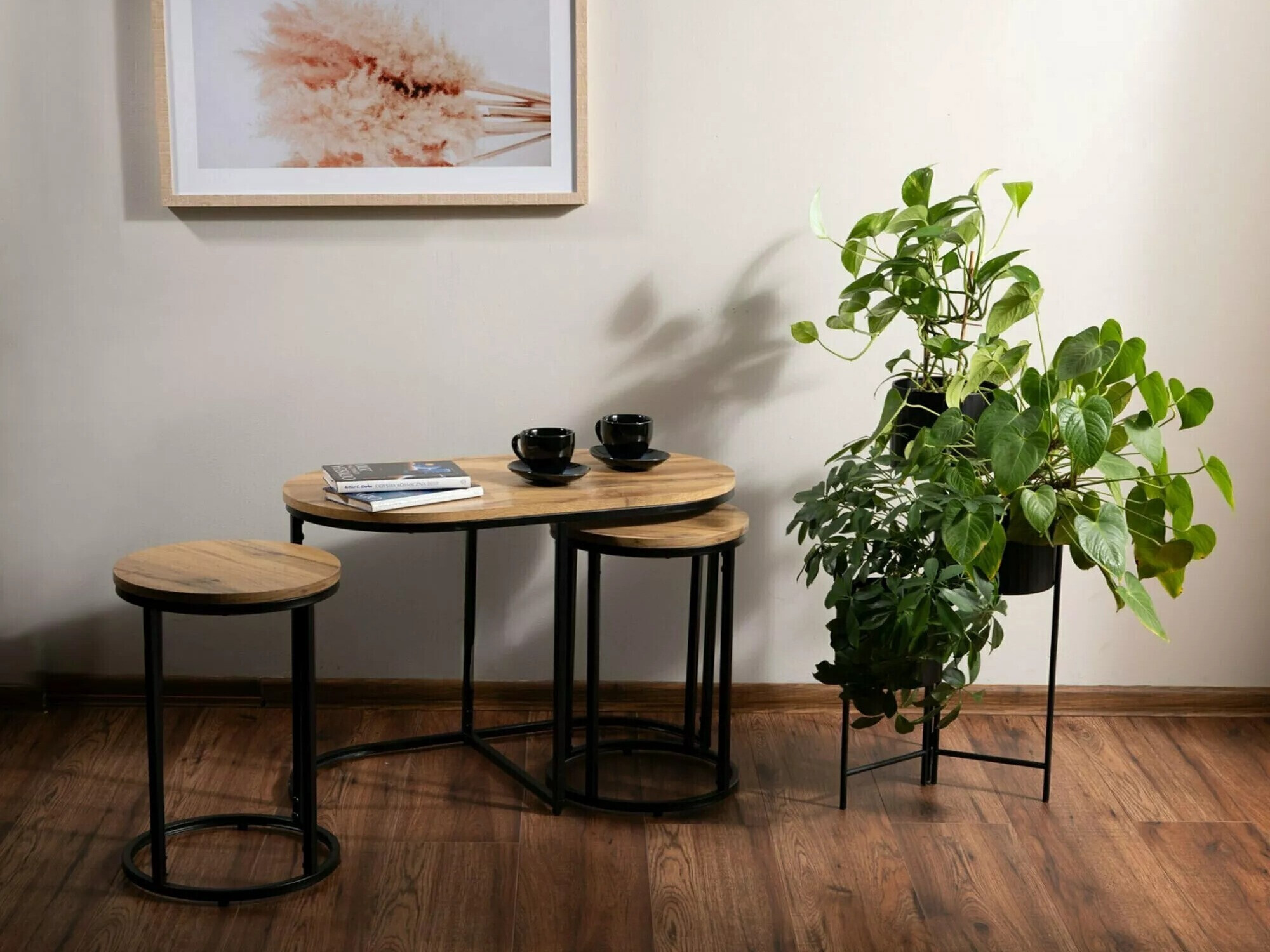 Set stolića za kavu Detroit 435 (Hrast Artisan)