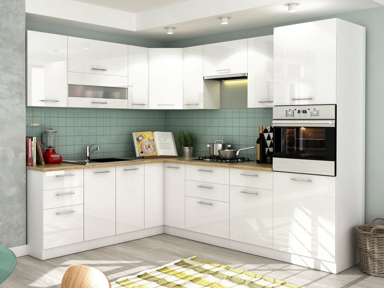 Modularni ormarić za sudoper s vratima Tiffa White 138