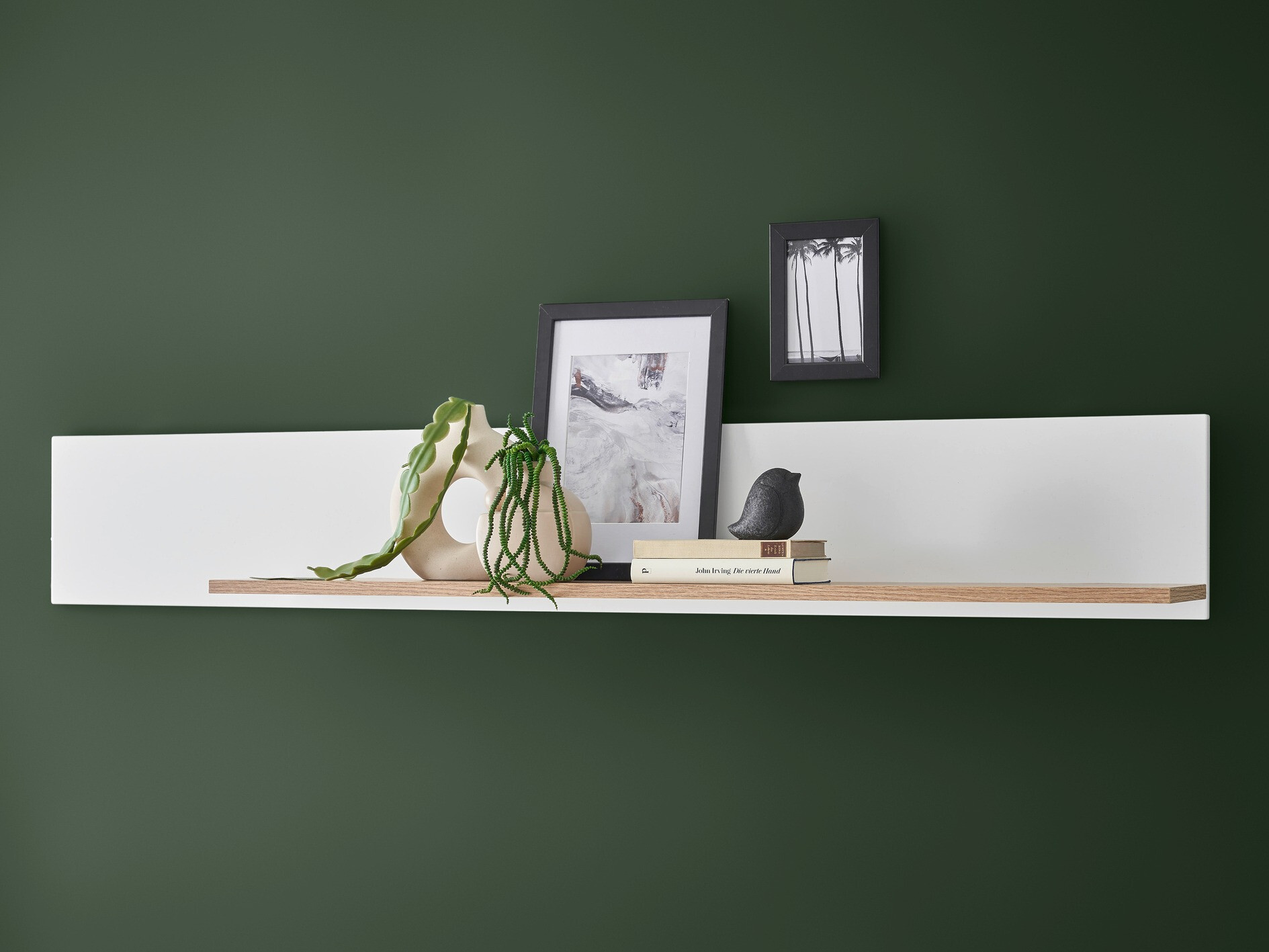 Zidna polica Belmelu 112 (Bijela + Hrast)