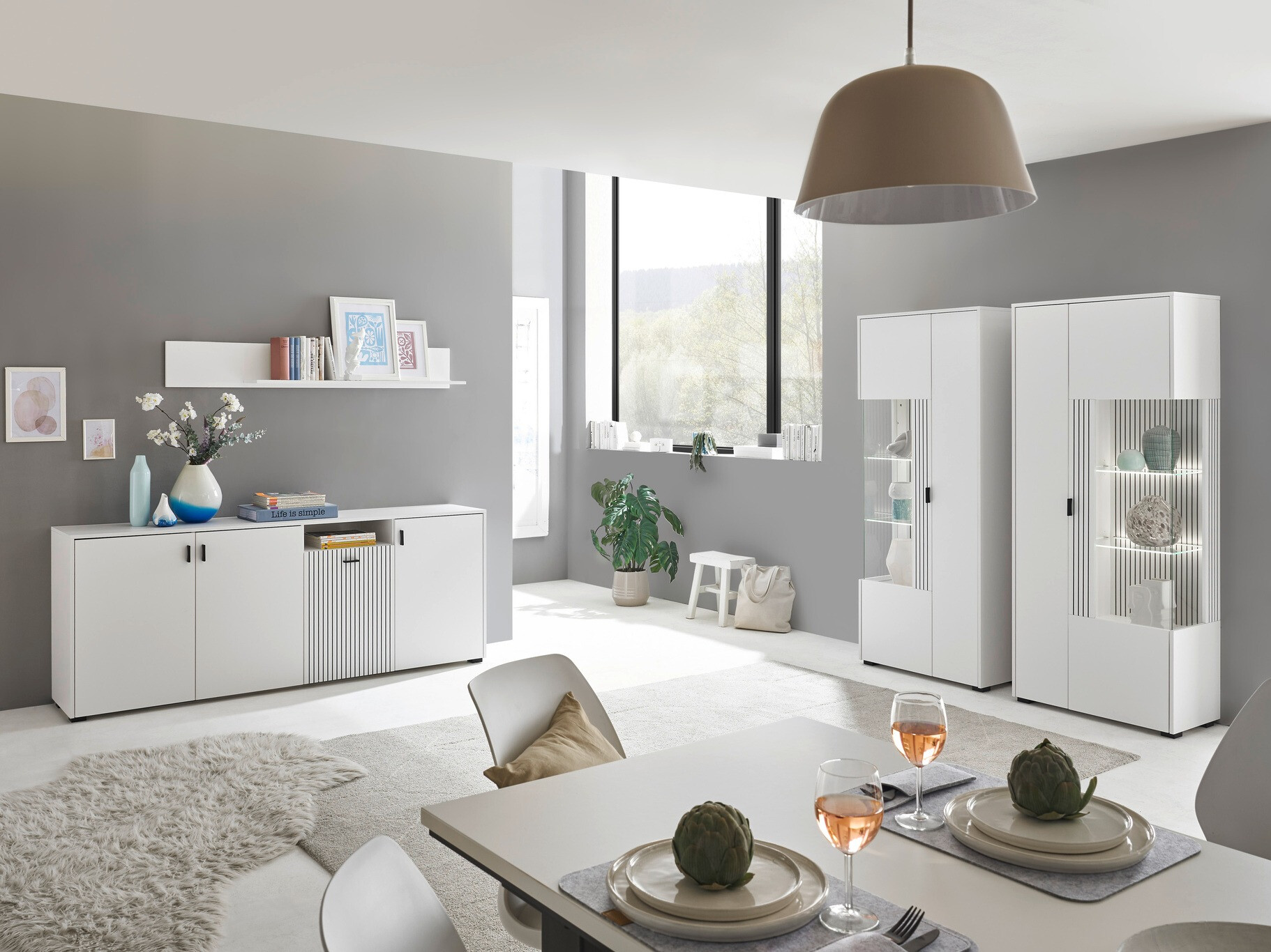 Zidna polica Belmelu 112 (Bijela)