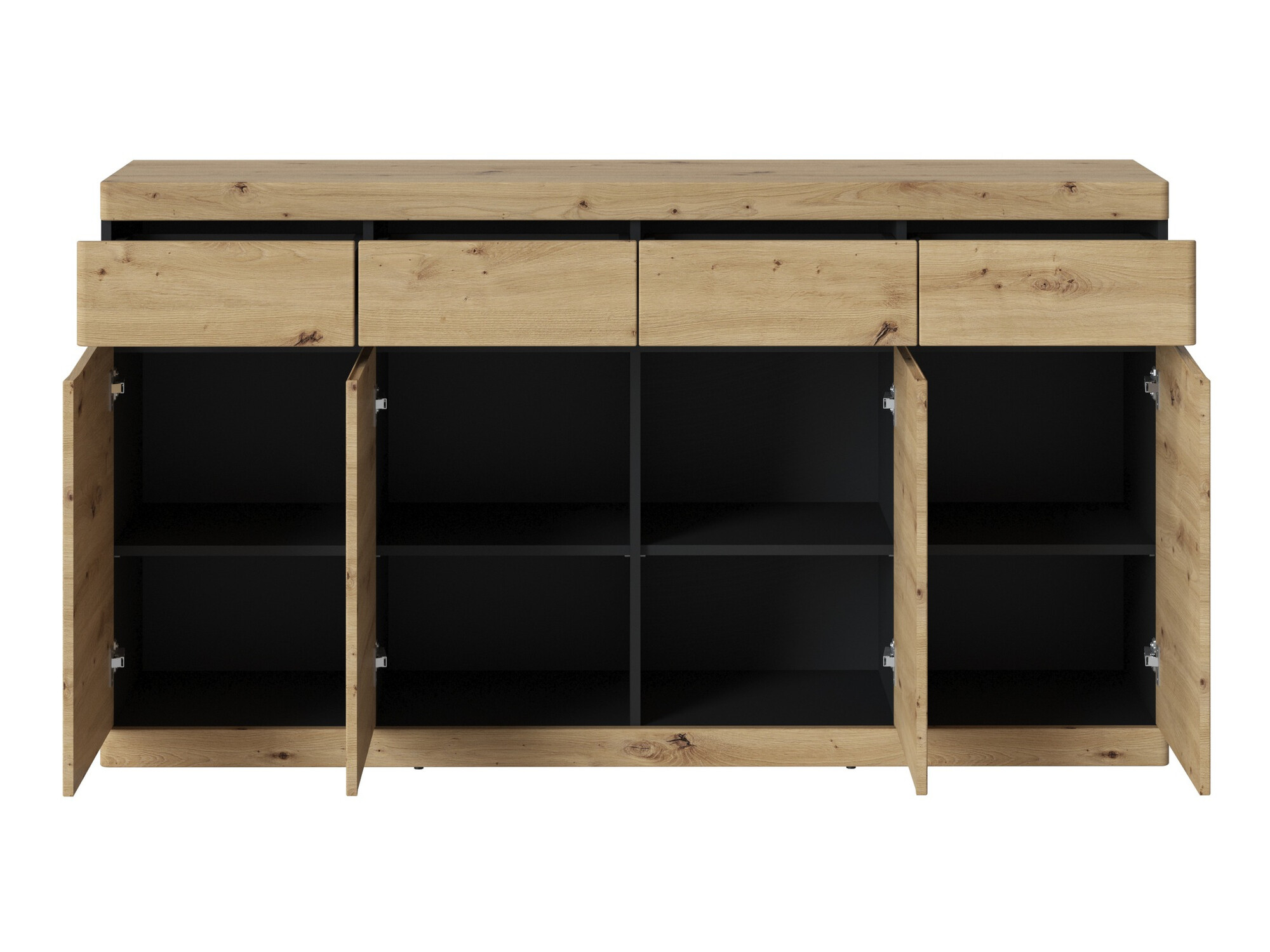 Komoda Venlori 124 (Antracit + Hrast Artisan)