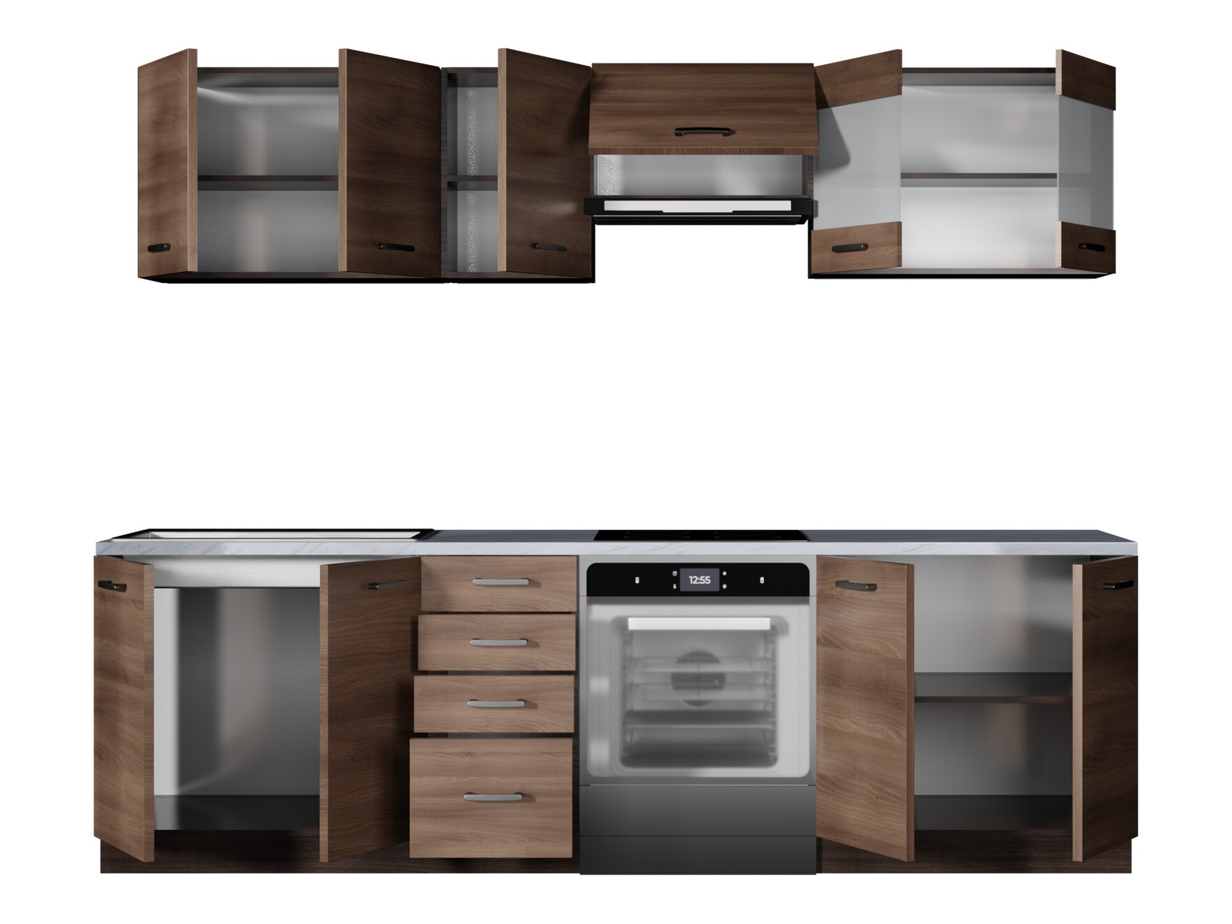 Kuhinjski set Houston 1138 (Tamni hrast)