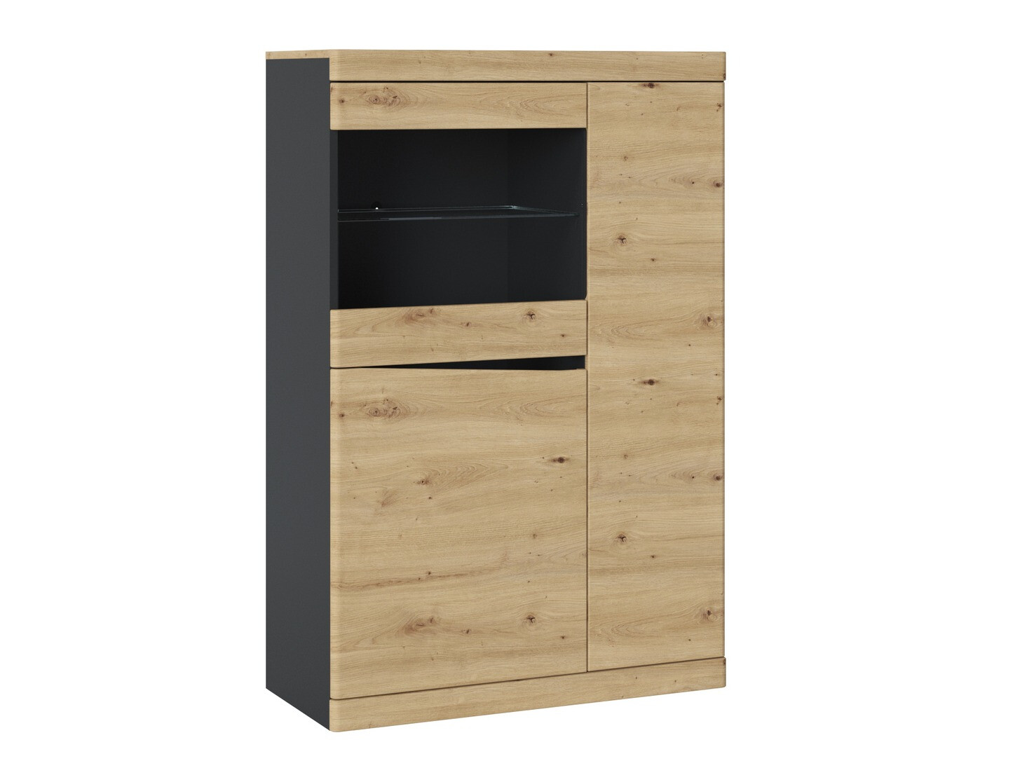 Polica Venlori 129 (Antracit + Hrast Artisan)