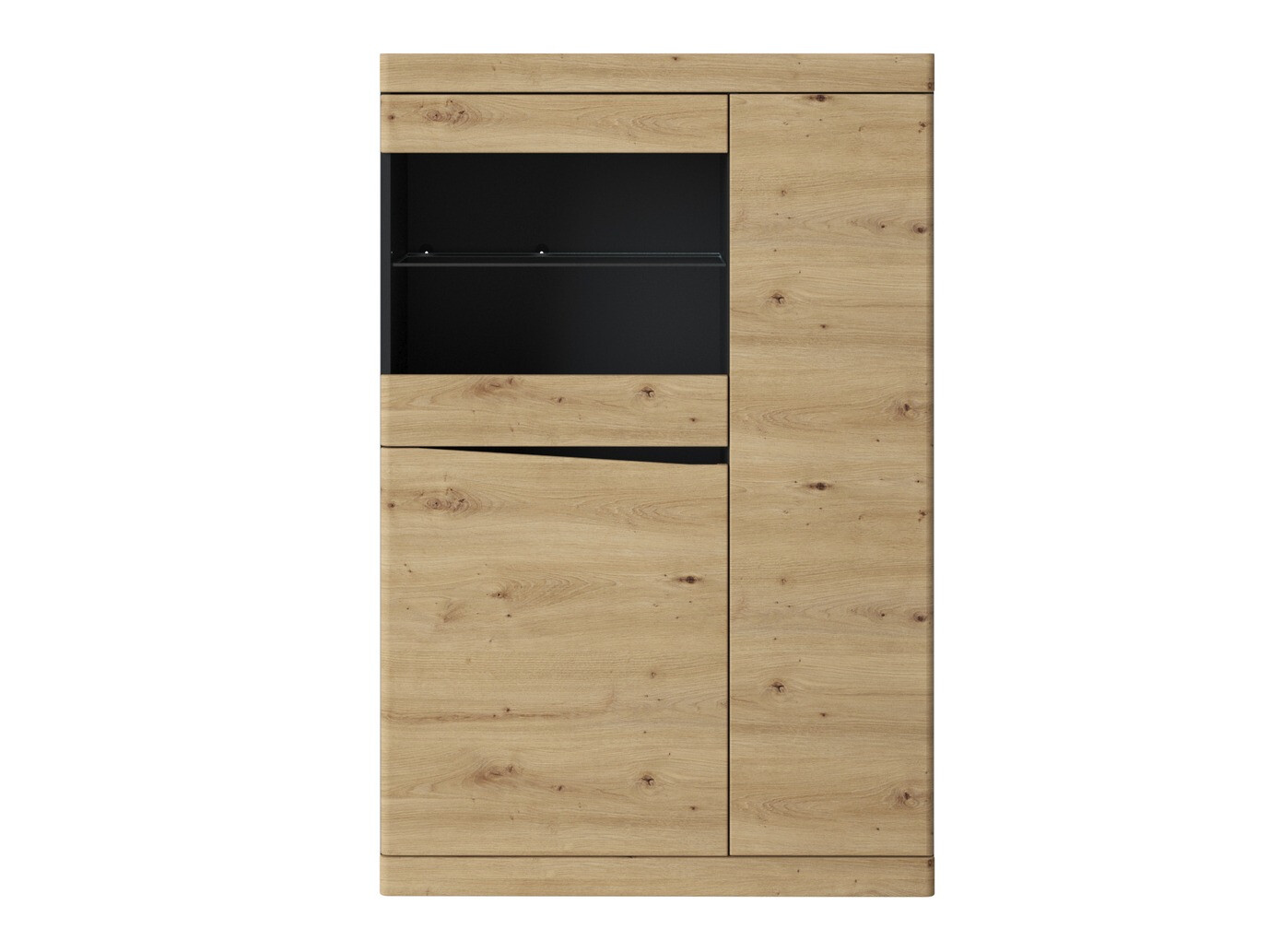 Polica Venlori 129 (Antracit + Hrast Artisan)