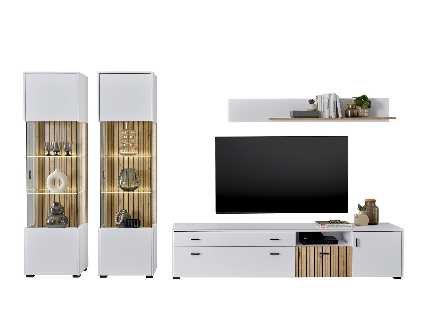 Set za dnevni boravak Belmelu 117 (Bijela + Hrast)