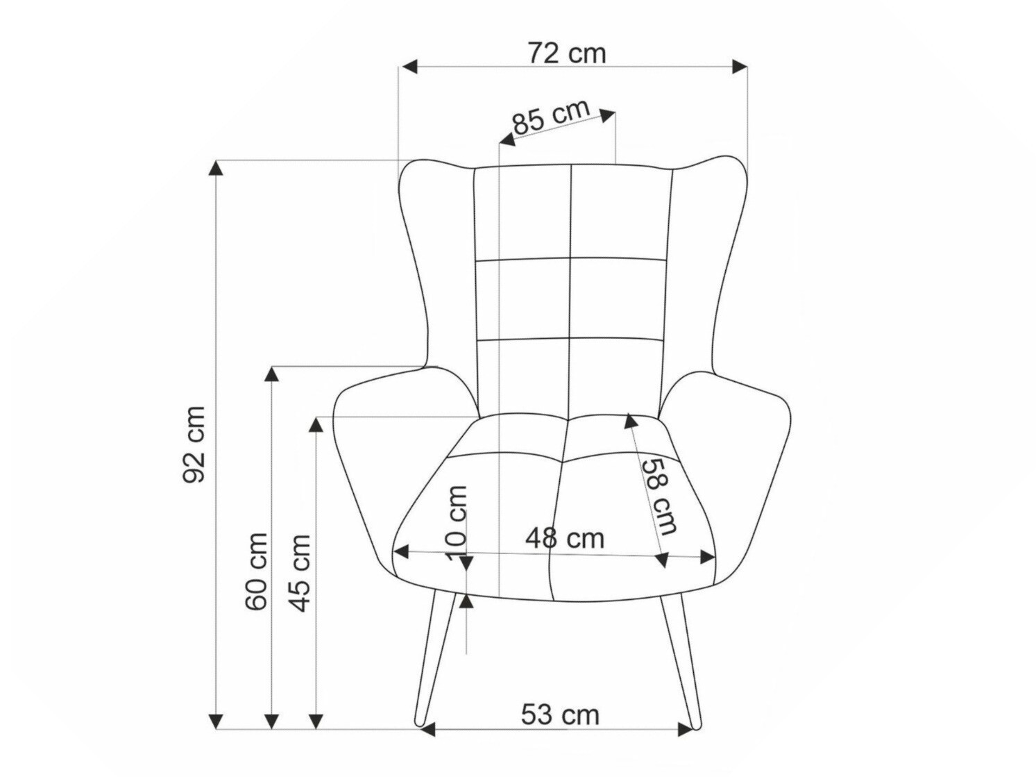 Fotelja Houston 1756 (Žuta)