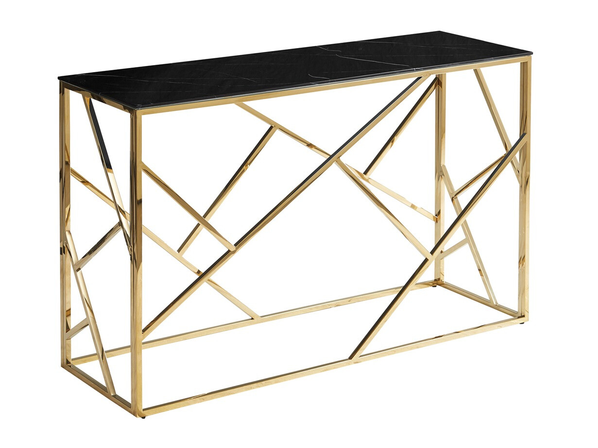 Konzola Detroit 459 (Zlatno + Crni mramor)