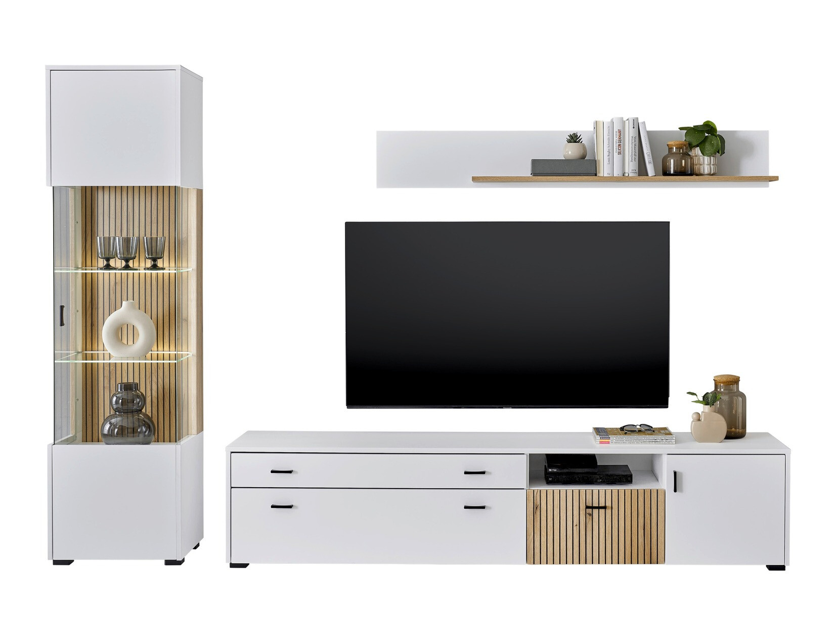 Set za dnevni boravak Belmelu 121 (Bijela + Hrast)