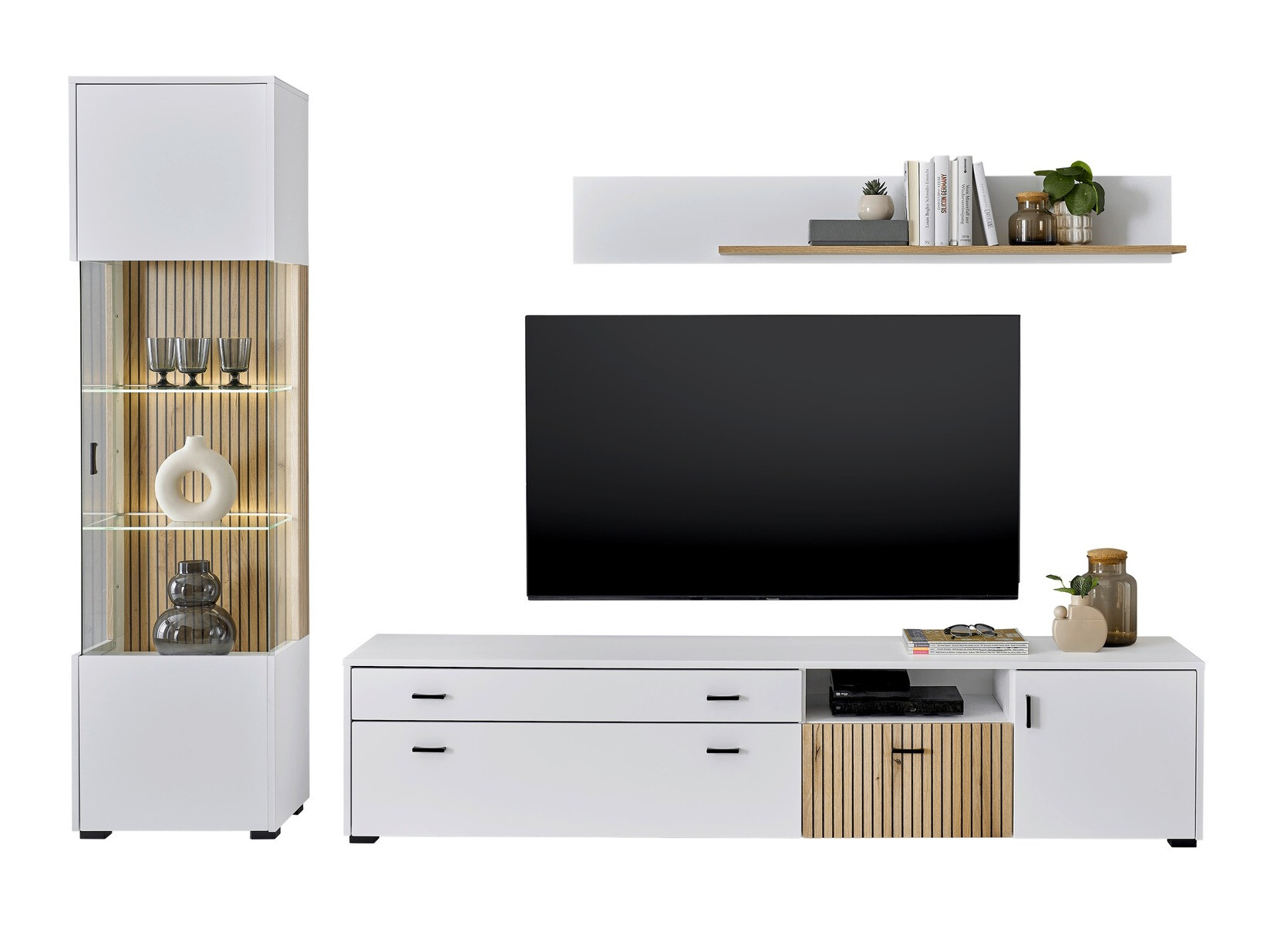 Set za dnevni boravak Belmelu 121 (Bijela + Hrast)