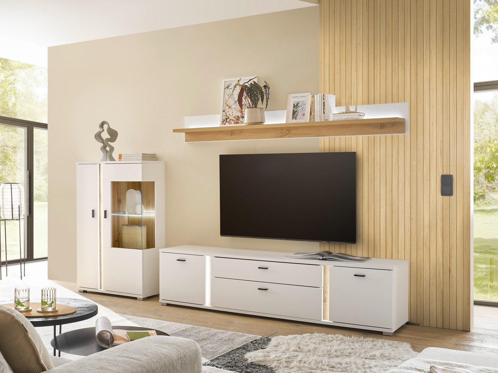 Ormarić Avimavi 102 (Bijela + Hrast Wotan)