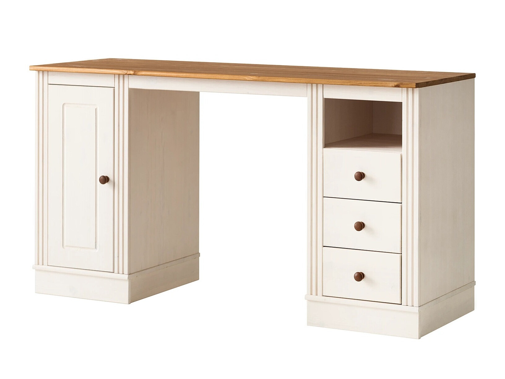 Uredski stol Saltoro 136 (Bijela + Hrast u boji meda)