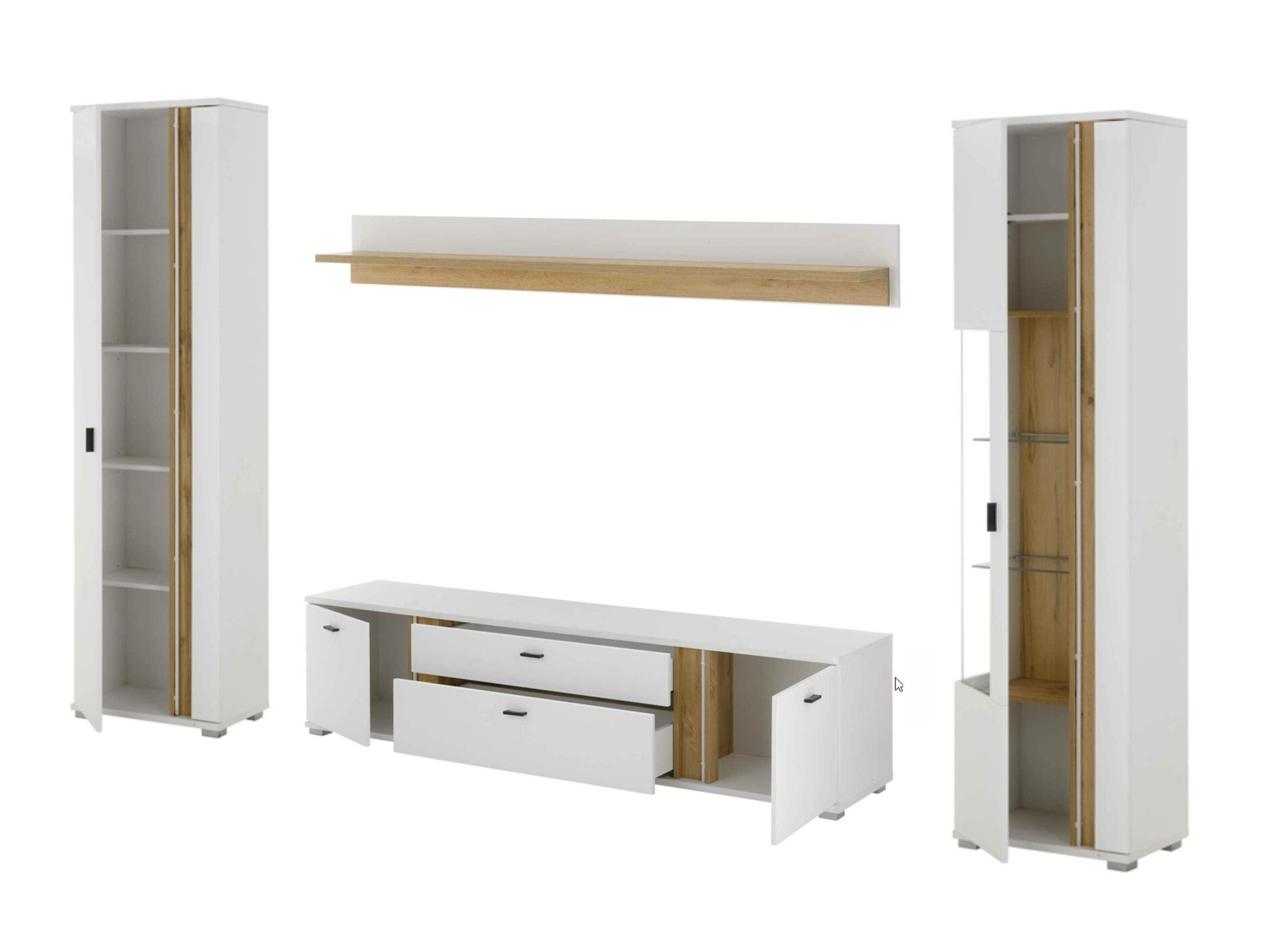 Set za dnevni boravak Avimavi 118 (Bijela + Hrast Wotan)