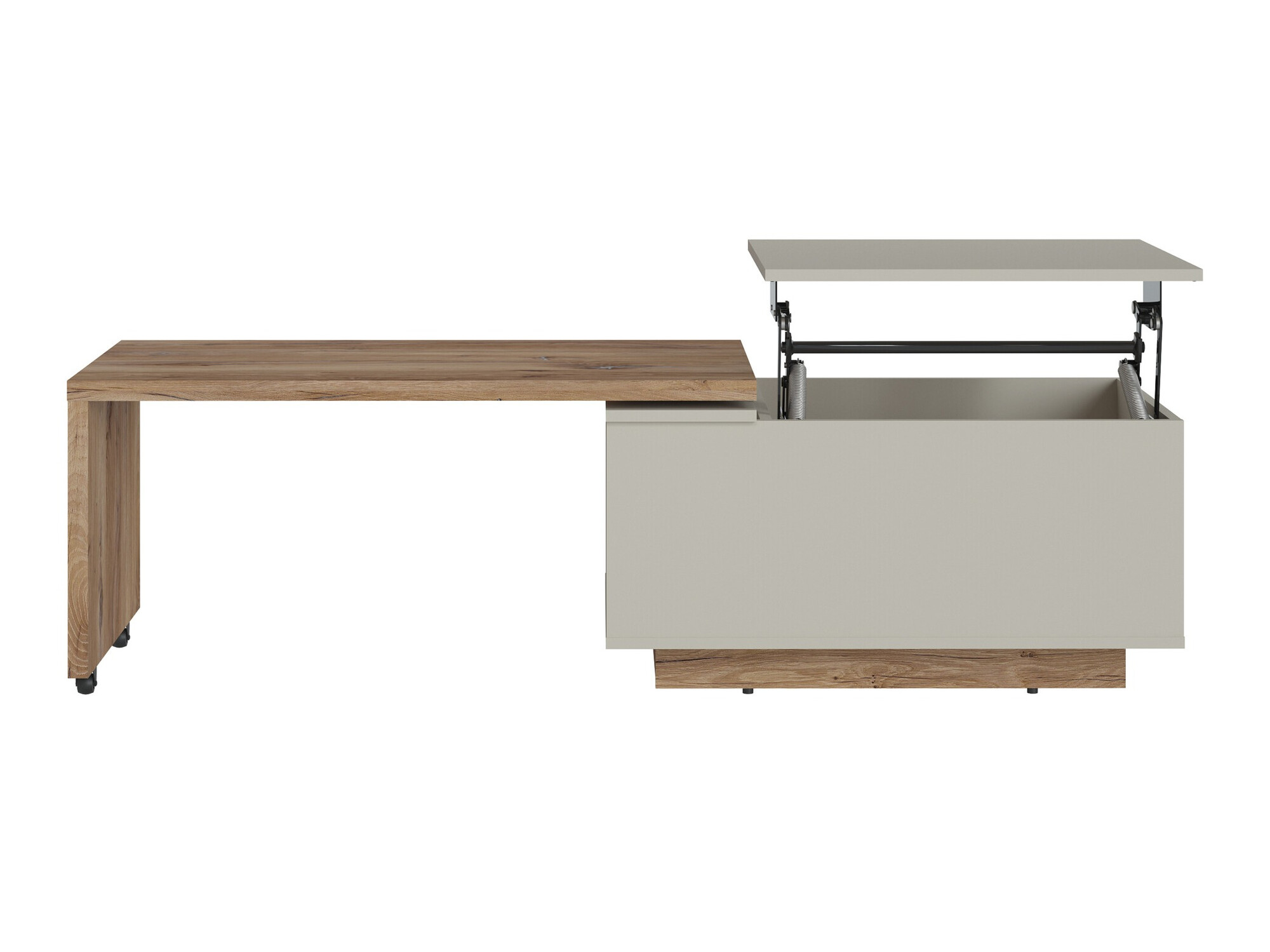 Transformirajući stolić za kavu Ontario 133 (Siva + Tamni hrast)