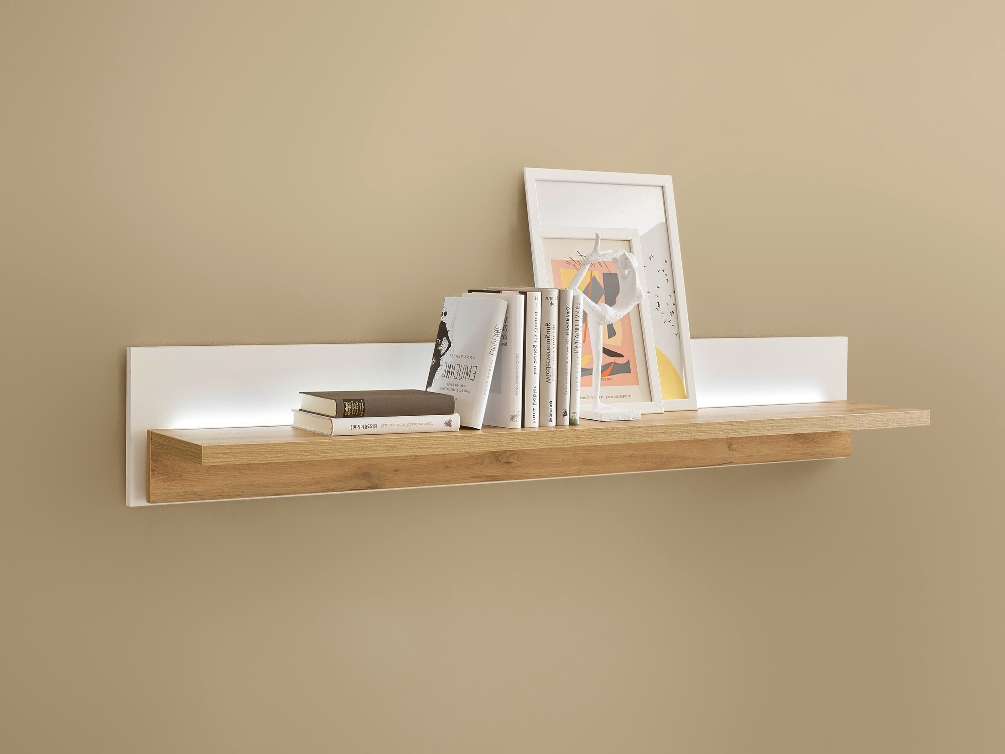 Zidna polica Avimavi 110 (Bijela + Hrast Wotan)