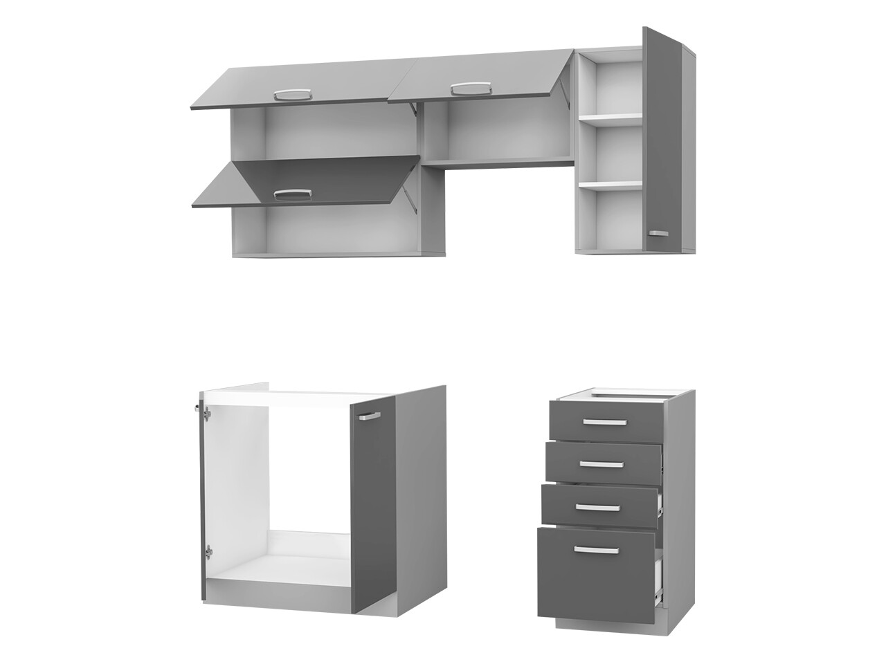 Modularan kuhinjski set Multi Grey 125