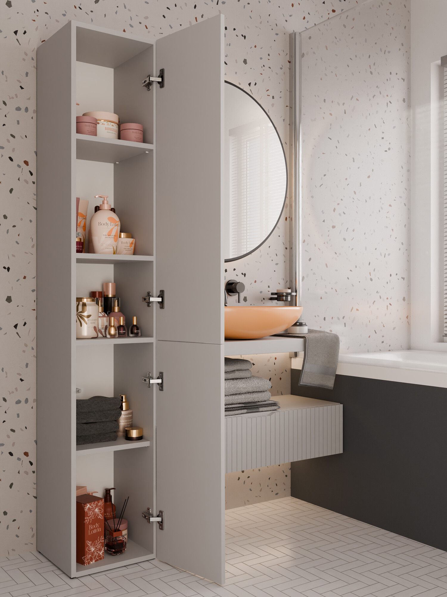 Samostojeći kupaonski ormarić Nolmaru 110 (Kašmir)