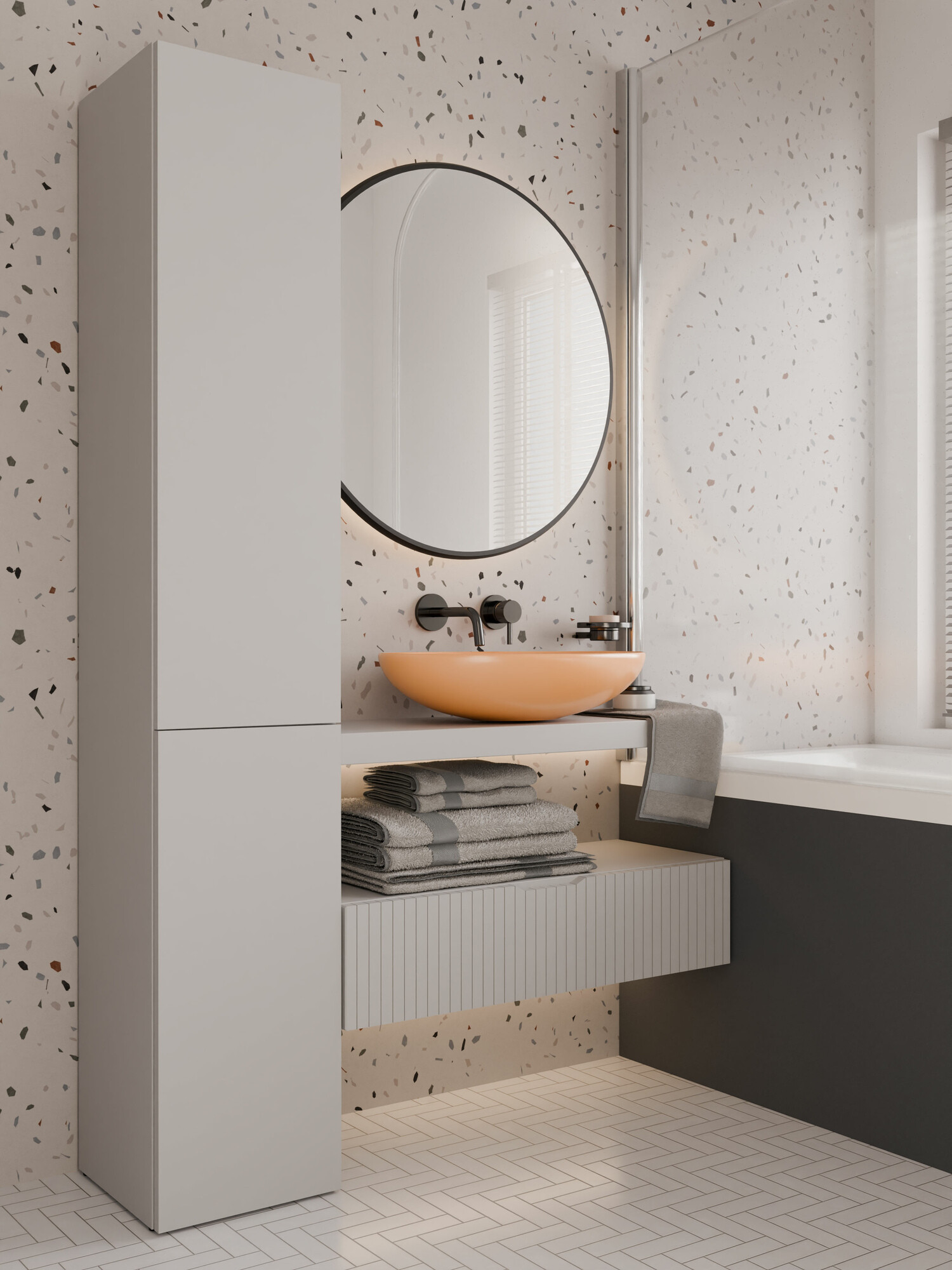 Samostojeći kupaonski ormarić Nolmaru 111 (Kašmir)