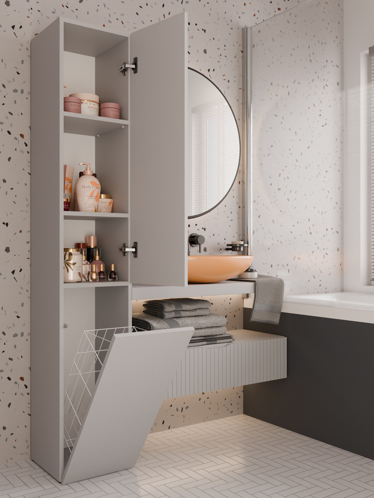 Samostojeći kupaonski ormarić Nolmaru 111 (Kašmir)