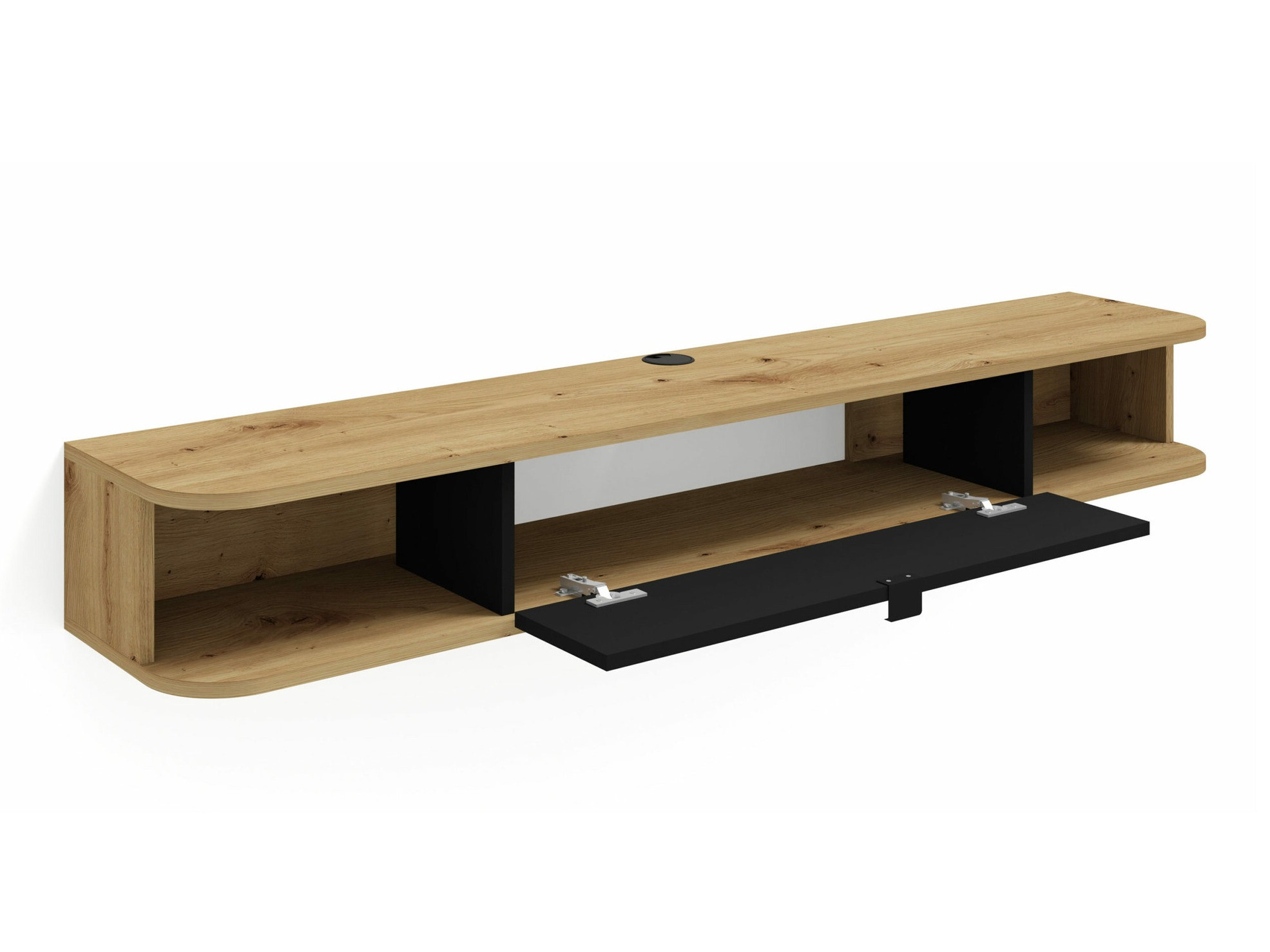TV stol Buffalo 176 (Hrast Artisan + Mat crna)