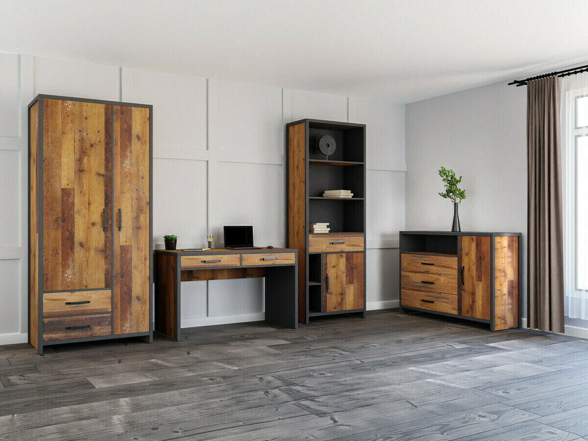 Komoda Belsera 101 (Smeđa + Siva Matera)