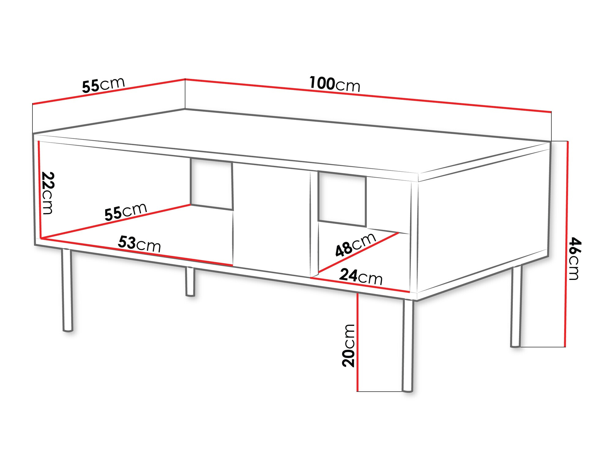 Stolić za kavu Sillen (Crna)