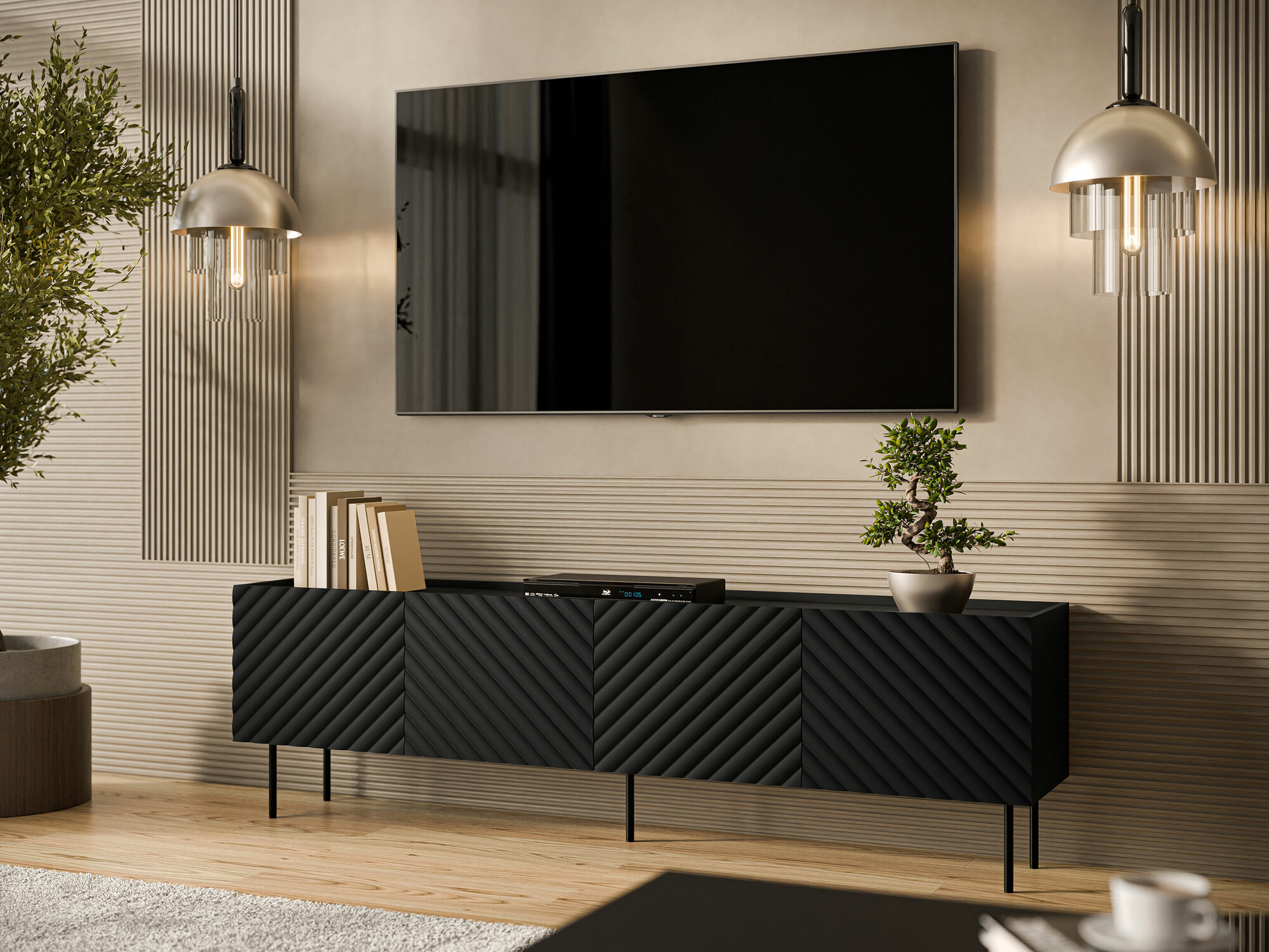 TV stol Mortali 104 (Crna)