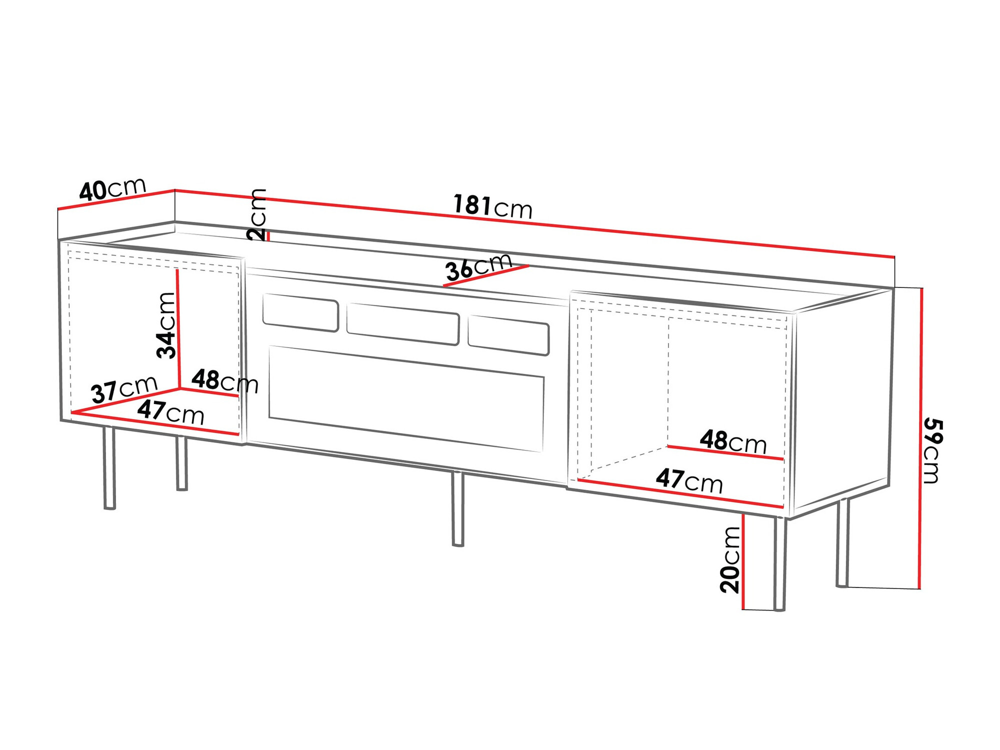 TV stol Sillen III (Crna)