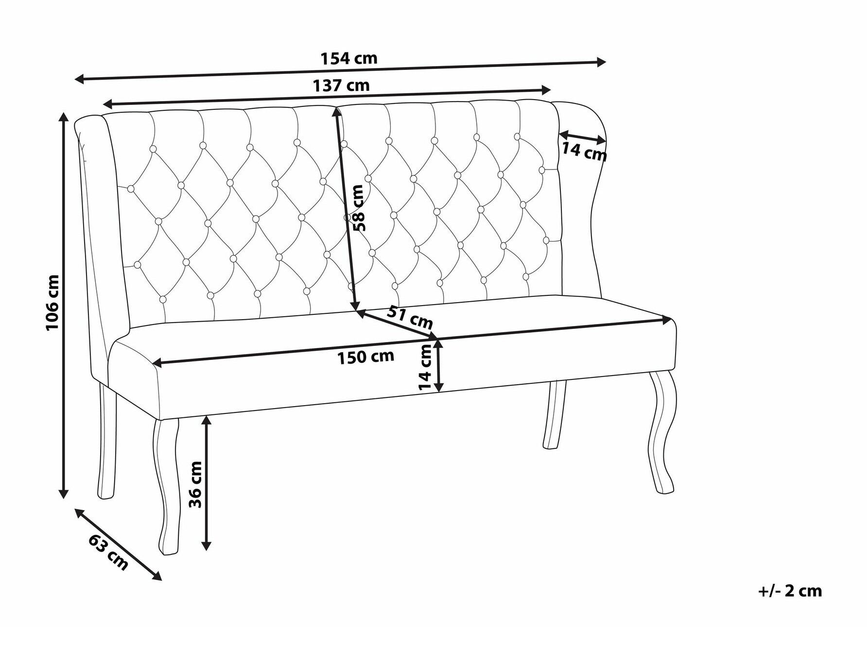 Kauč Berwyn 1817 (Krem)
