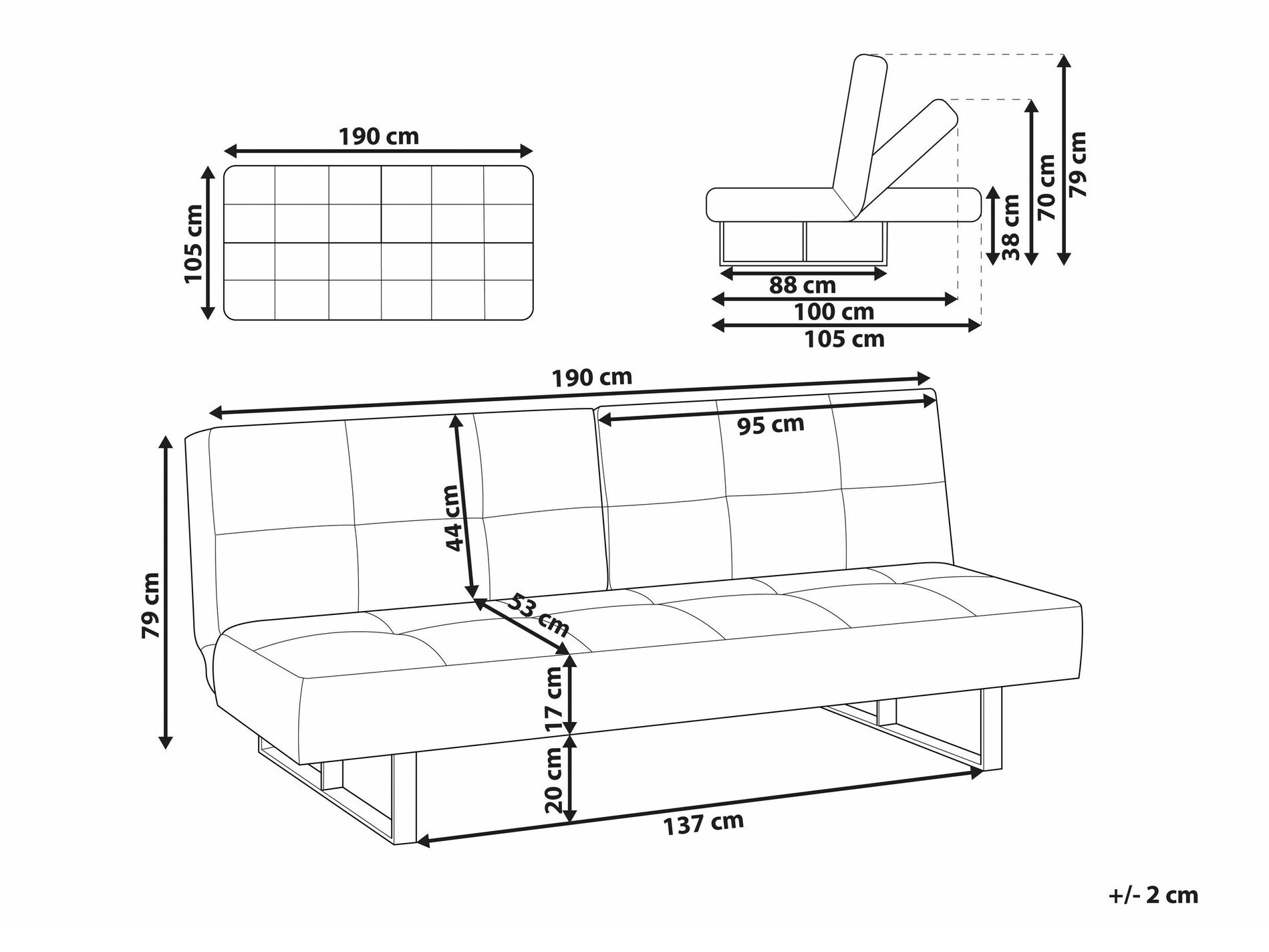 Kauč na razvlačenje Berwyn 1559 (Zelena)