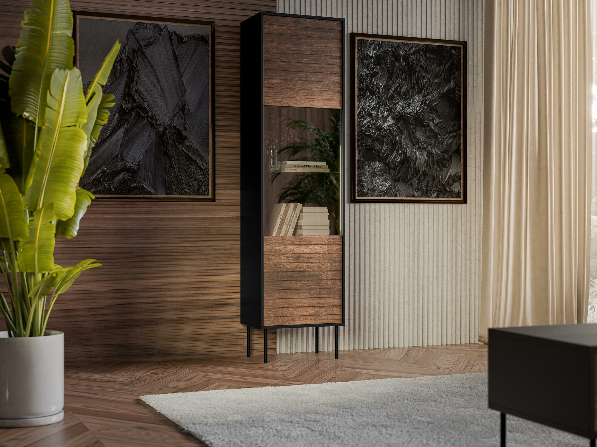 Polica Flosoru 107 (Orah + Crna)