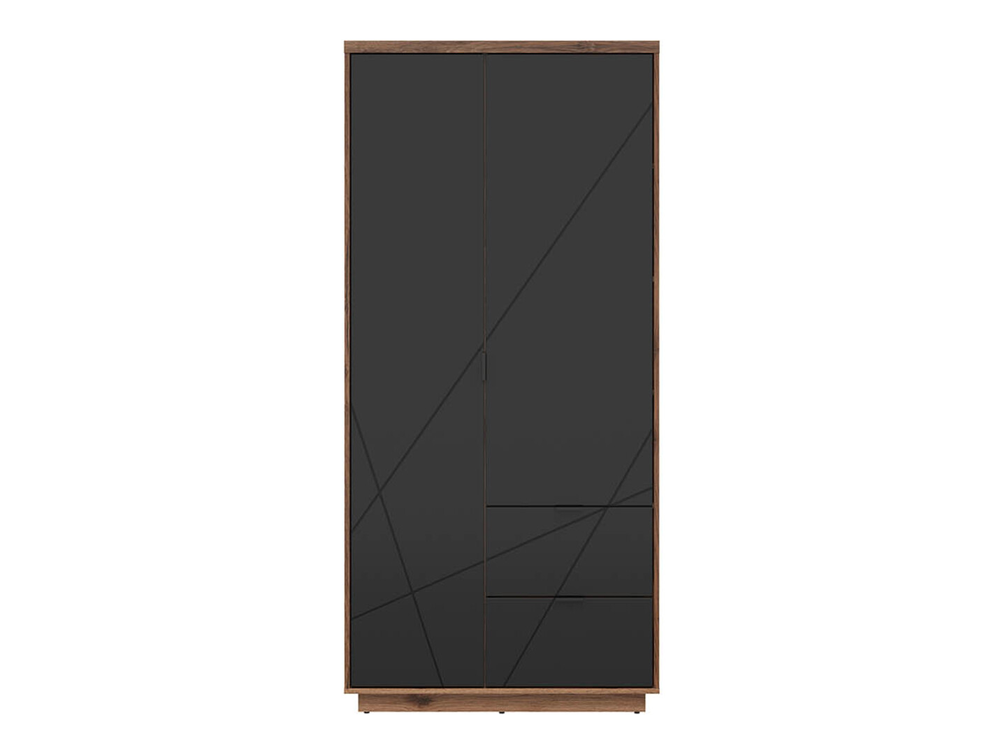 Ormar Fivale 105 (Tamni hrast Delano + Crna)