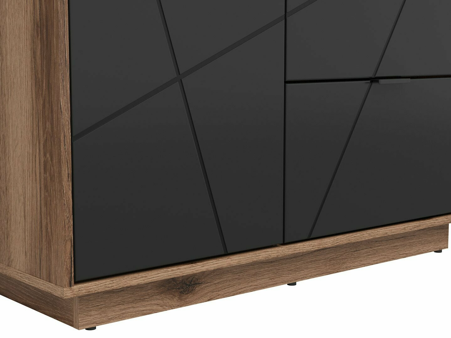 Ormar Fivale 105 (Tamni hrast Delano + Crna)