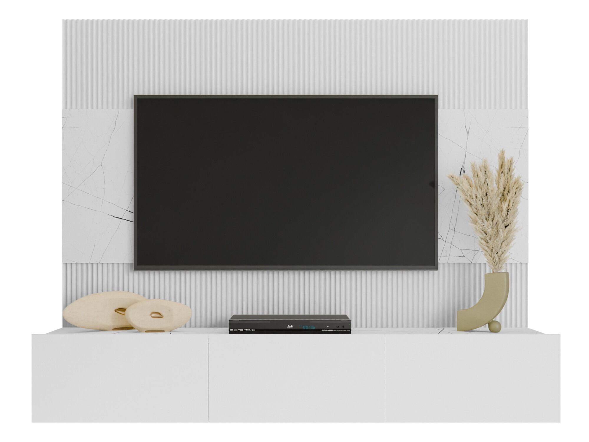 Set za dnevni boravak Comfivo Salix (Bijela + Bijeli mramor)