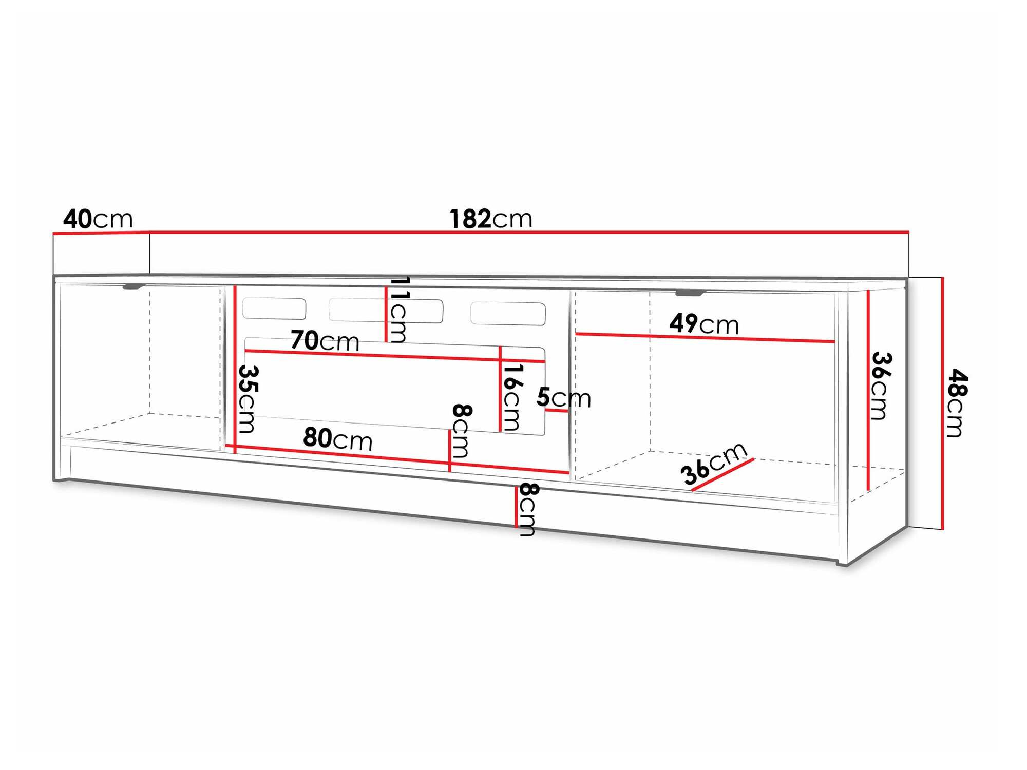 TV stol Comfivo Papilio II (Crna)