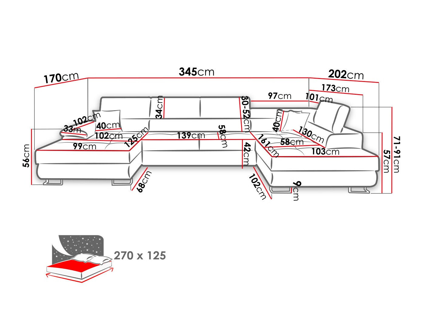 Kutna garnitura Comfivo Ruta V (Abriamo 03)